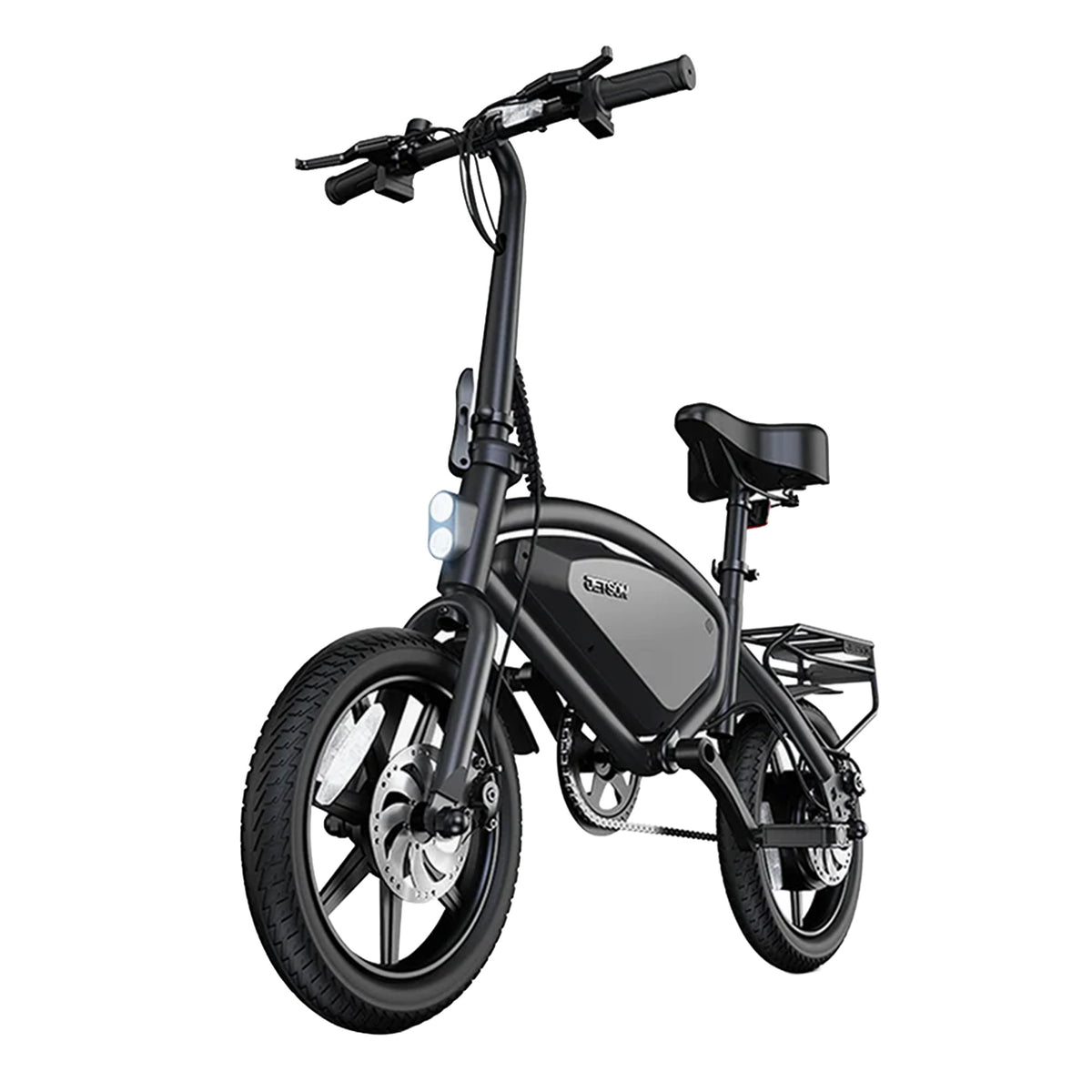 Jetson Axle X Portable Folding Electric Bike with Pneumatic 12" Tires, Black - VMInnovations