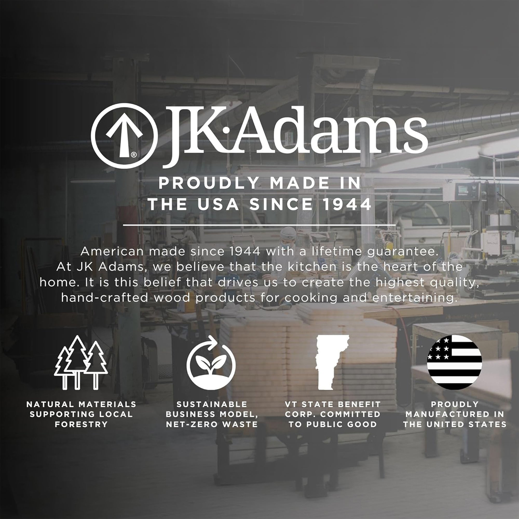 J.K. Adams Professional Series End Grain Cutting Board, Walnut, 12" x 12" x 2" - VMInnovations