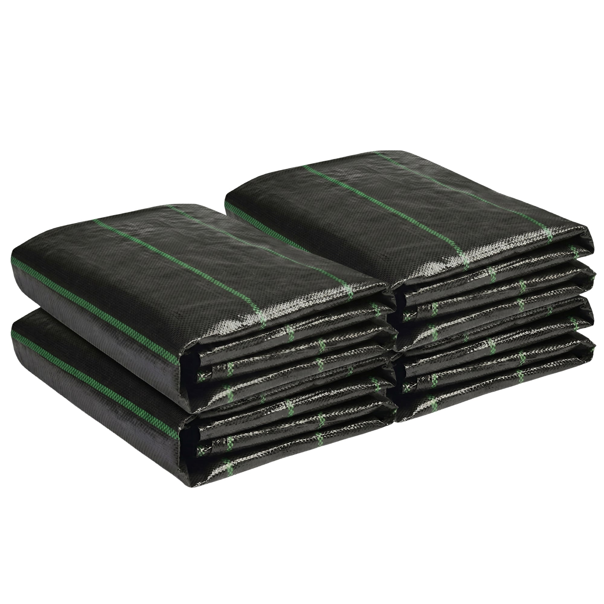 DeWitt 4 Pack Earthmat Woven 4' x 50' Ground Cover, Weed Control Garden Mat