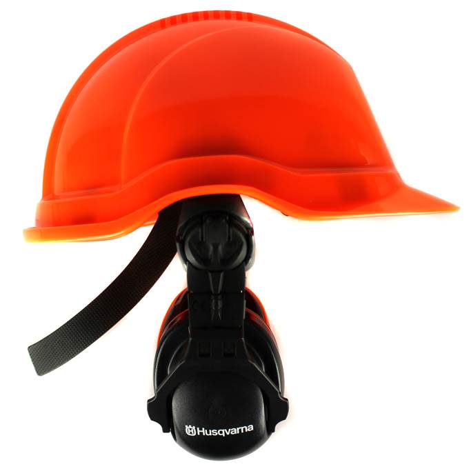 Husqvarna Pro Forest Chain Saw Hard Hat Helmet System Ear Protectors - Orange