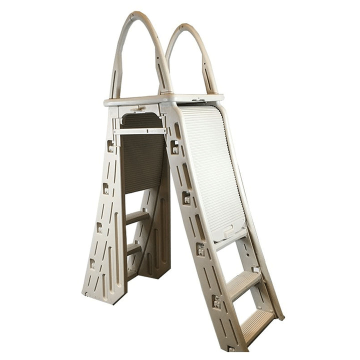 Confer Plastics A-Frame Pool Ladder & Hydrotools by Swimline 9"x24" Ladder Mat - VMInnovations