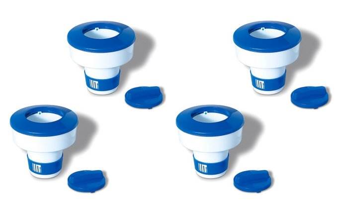 4 Swimline Hydrotools 8725 Swimming Pool Adjustable Floating Chlorine Dispensers - VMInnovations