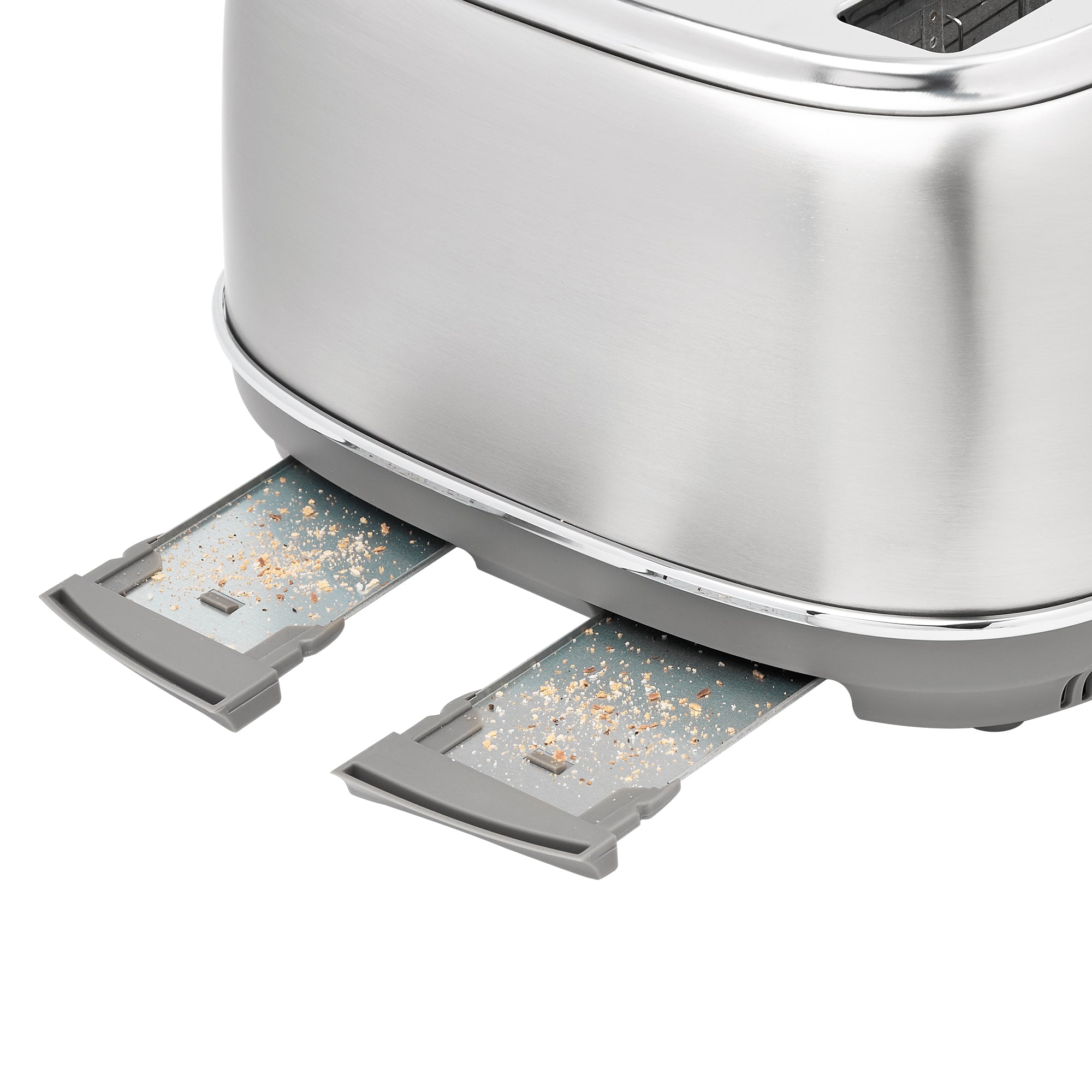 Haden Heritage 4-Slice Wide-Slot Toaster w/ Crumb Trays, Stainless Steel/Chrome - VMInnovations