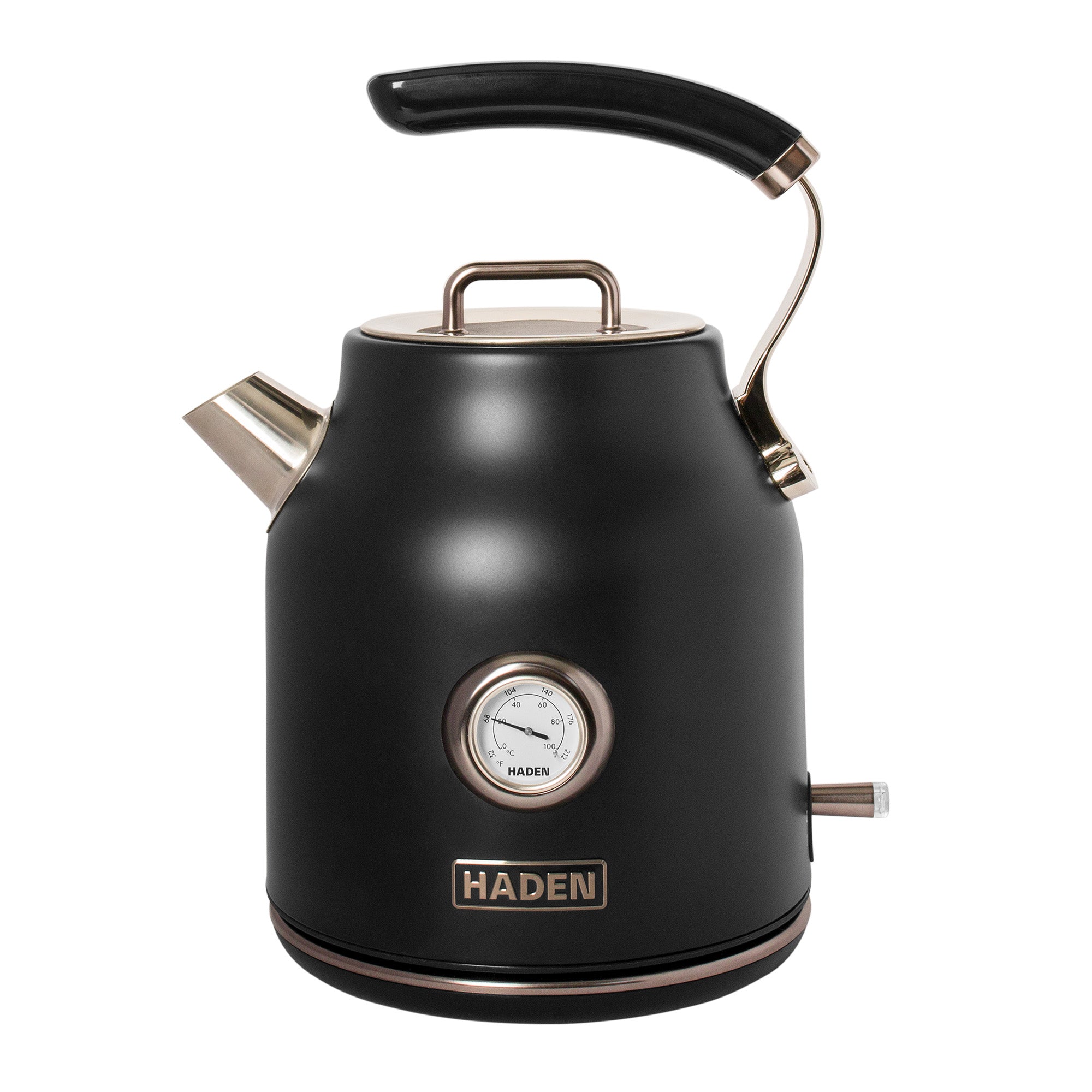 Haden Dorset 1.7L Cordless Electric Tea Kettle with Auto Shut-Off, Black/Pewter - VMInnovations