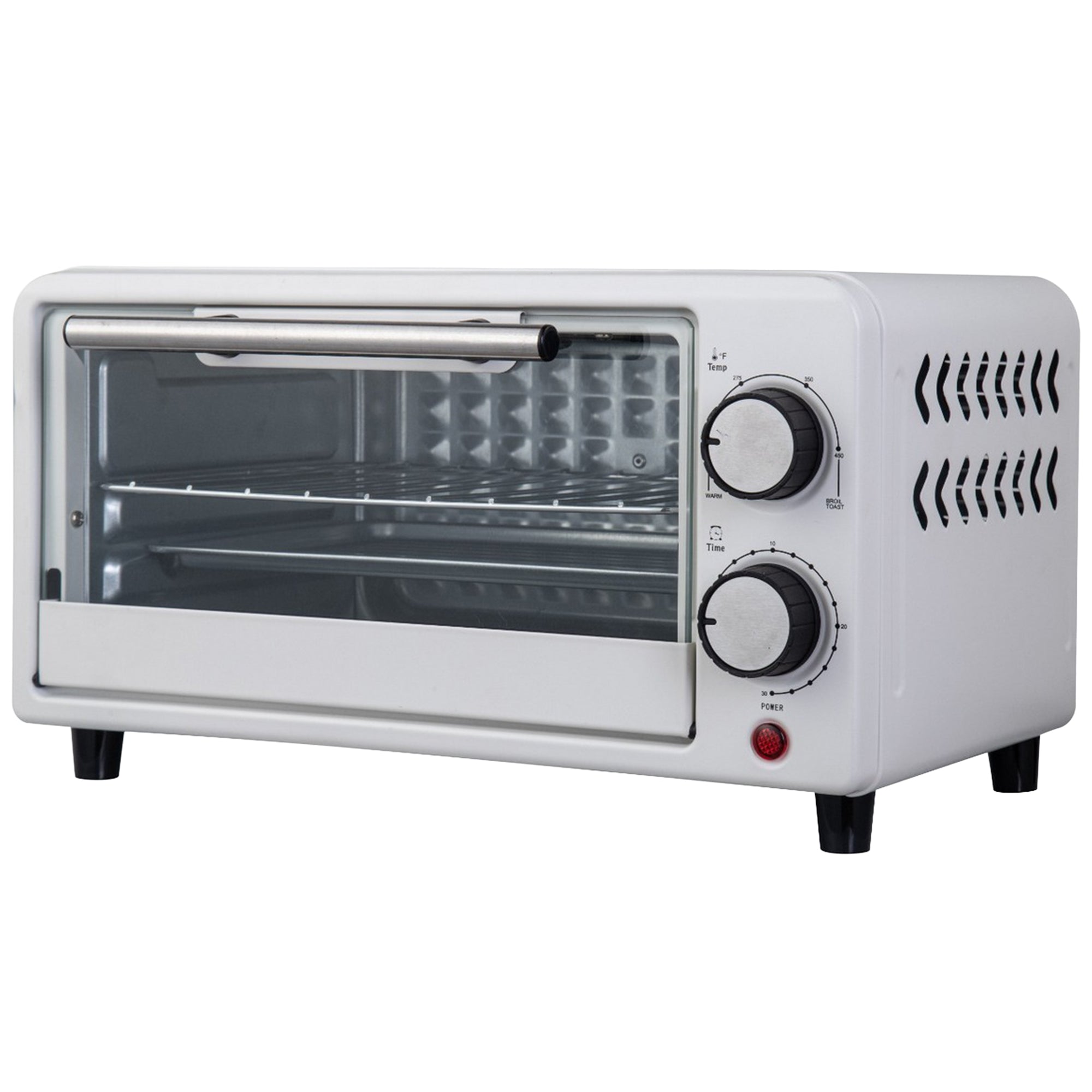 Kitchen Elite Compact Countertop Toaster Oven with Stainless Steel Tray, White - VMInnovations