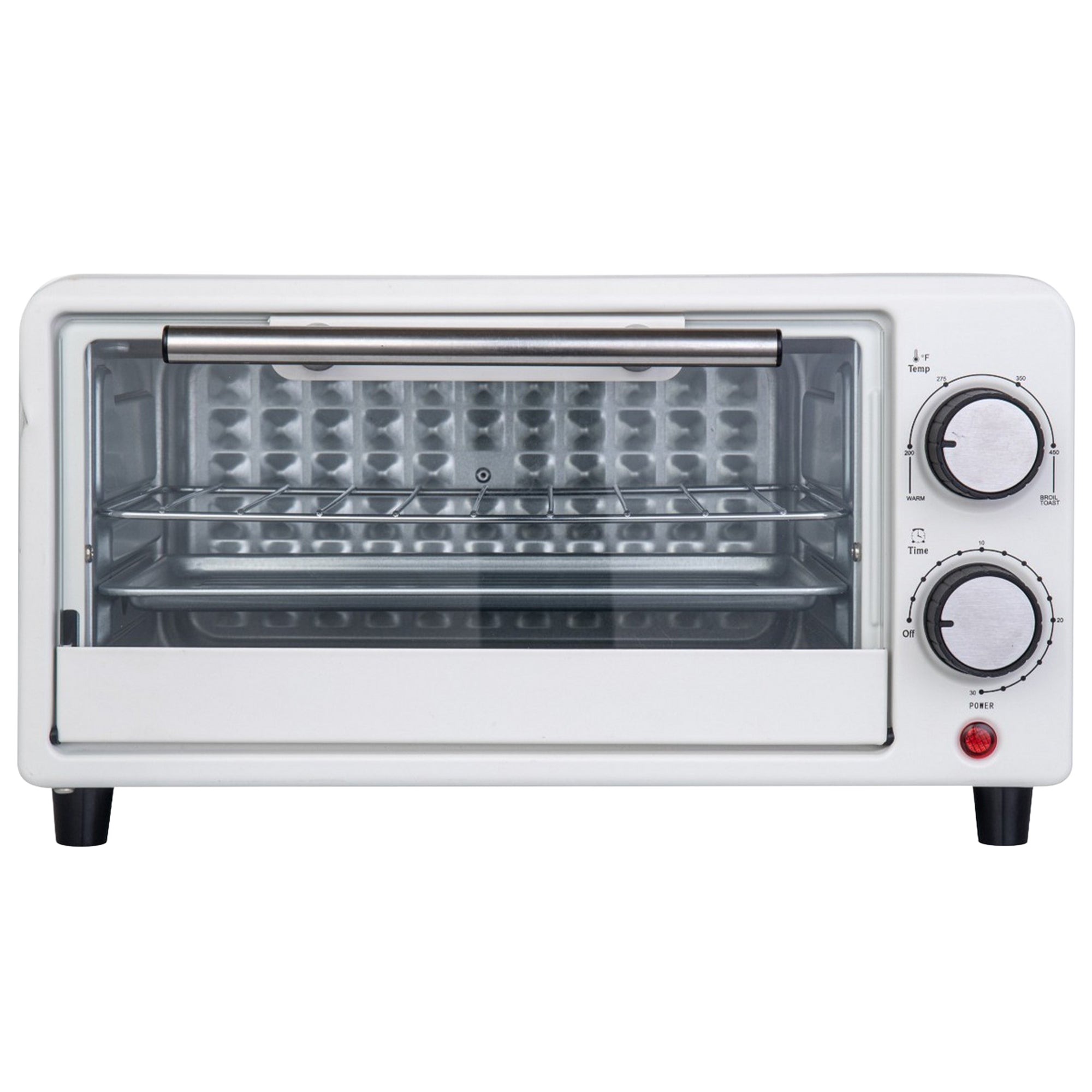 Kitchen Elite Compact Countertop Toaster Oven with Stainless Steel Tray, White - VMInnovations