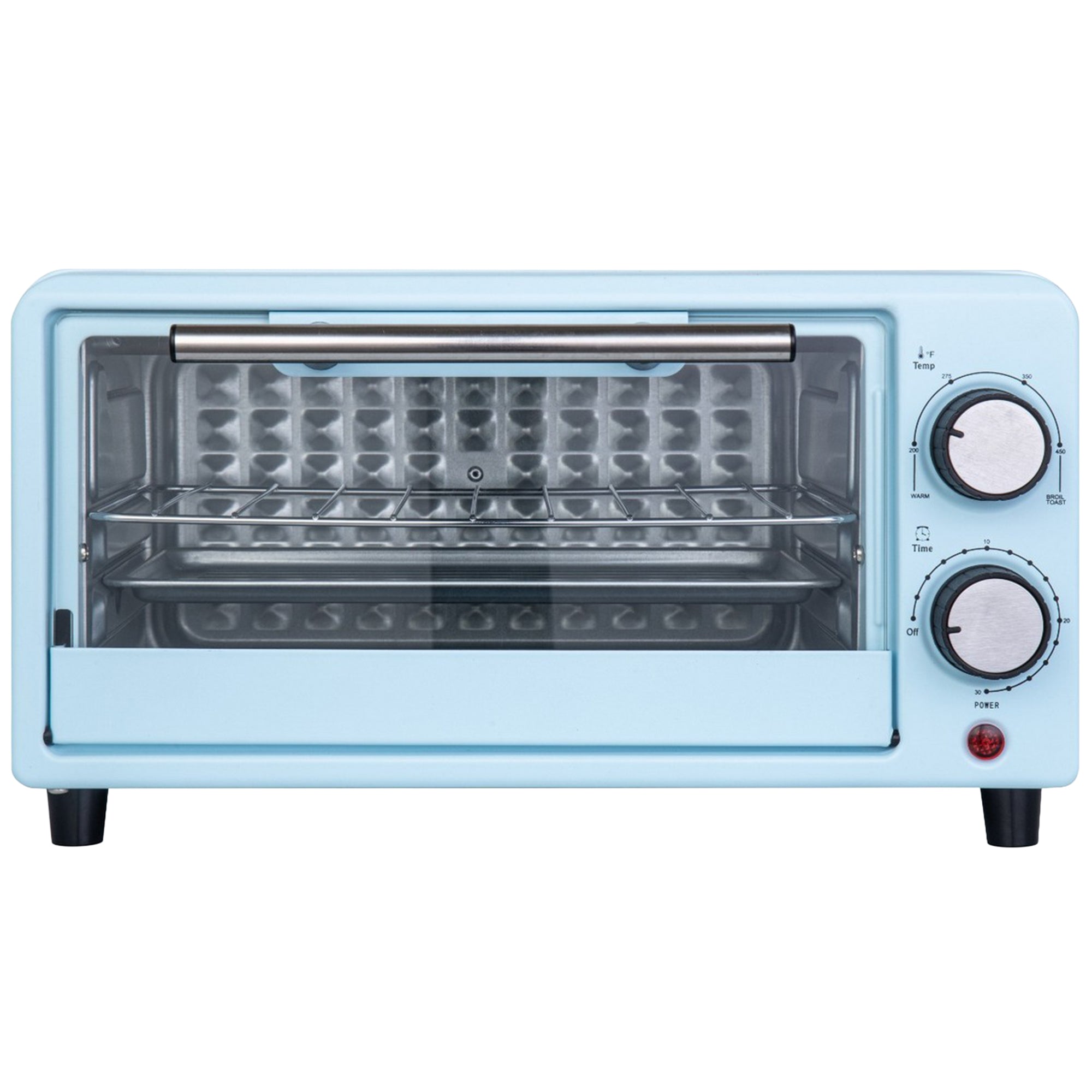 Kitchen Elite Compact Countertop Toaster Oven with Stainless Steel Tray, Blue - VMInnovations