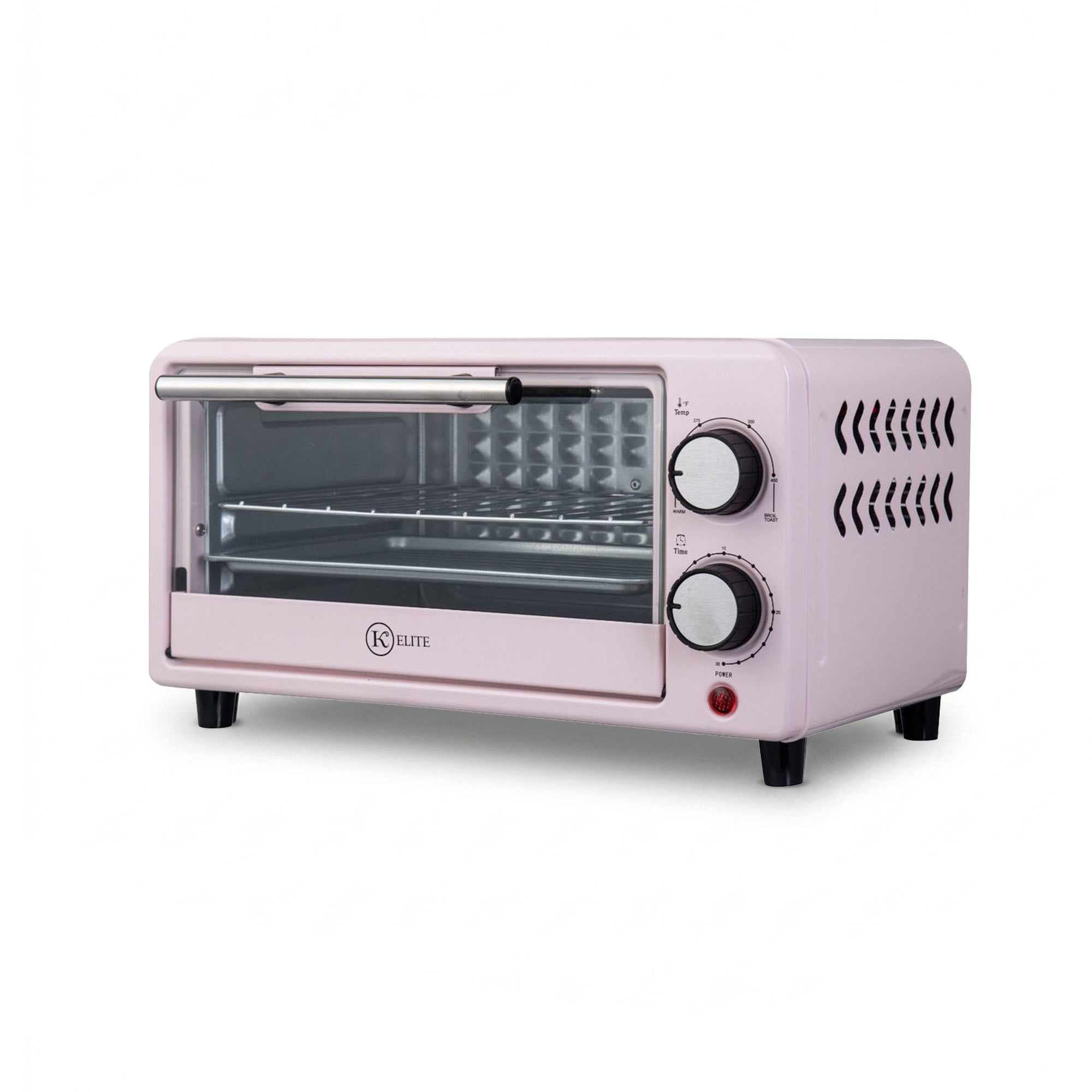 Kitchen Elite Compact Countertop Toaster Oven w Stainless Steel Tray, (Open Box)