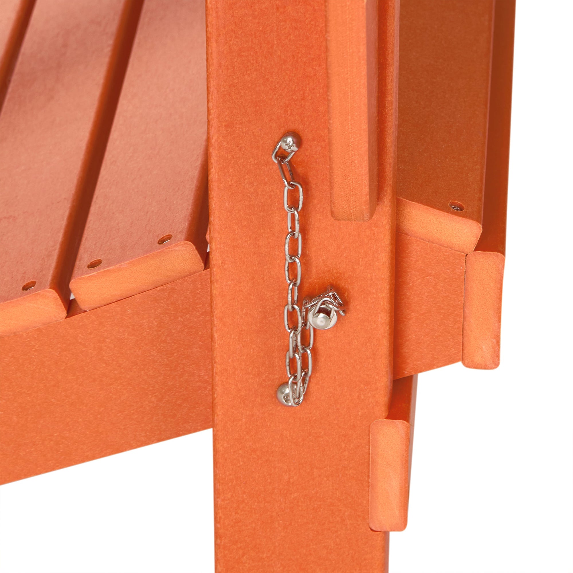 WestinTrends Malibu Classic Outdoor Patio HDPE Folding Adirondack Chair, Orange