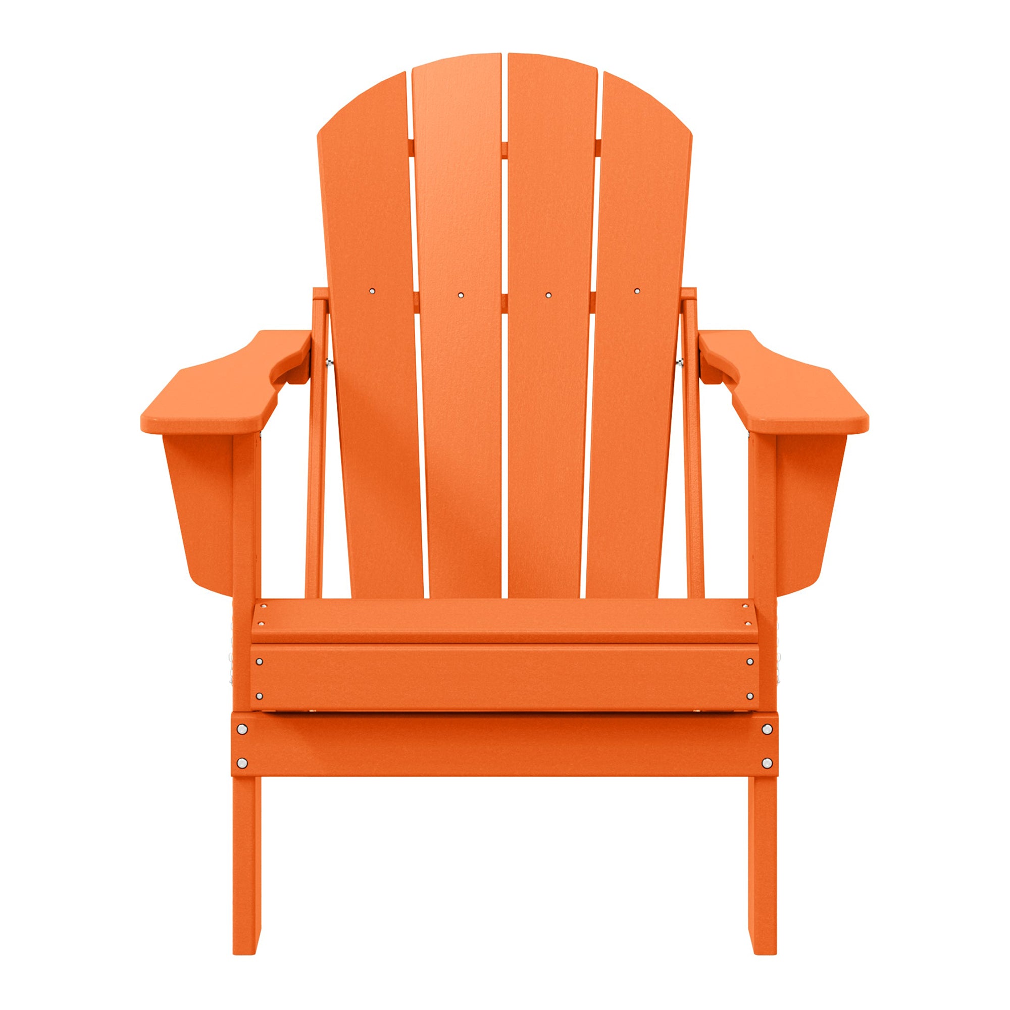 WestinTrends Malibu Classic Outdoor Patio HDPE Folding Adirondack Chair, Orange