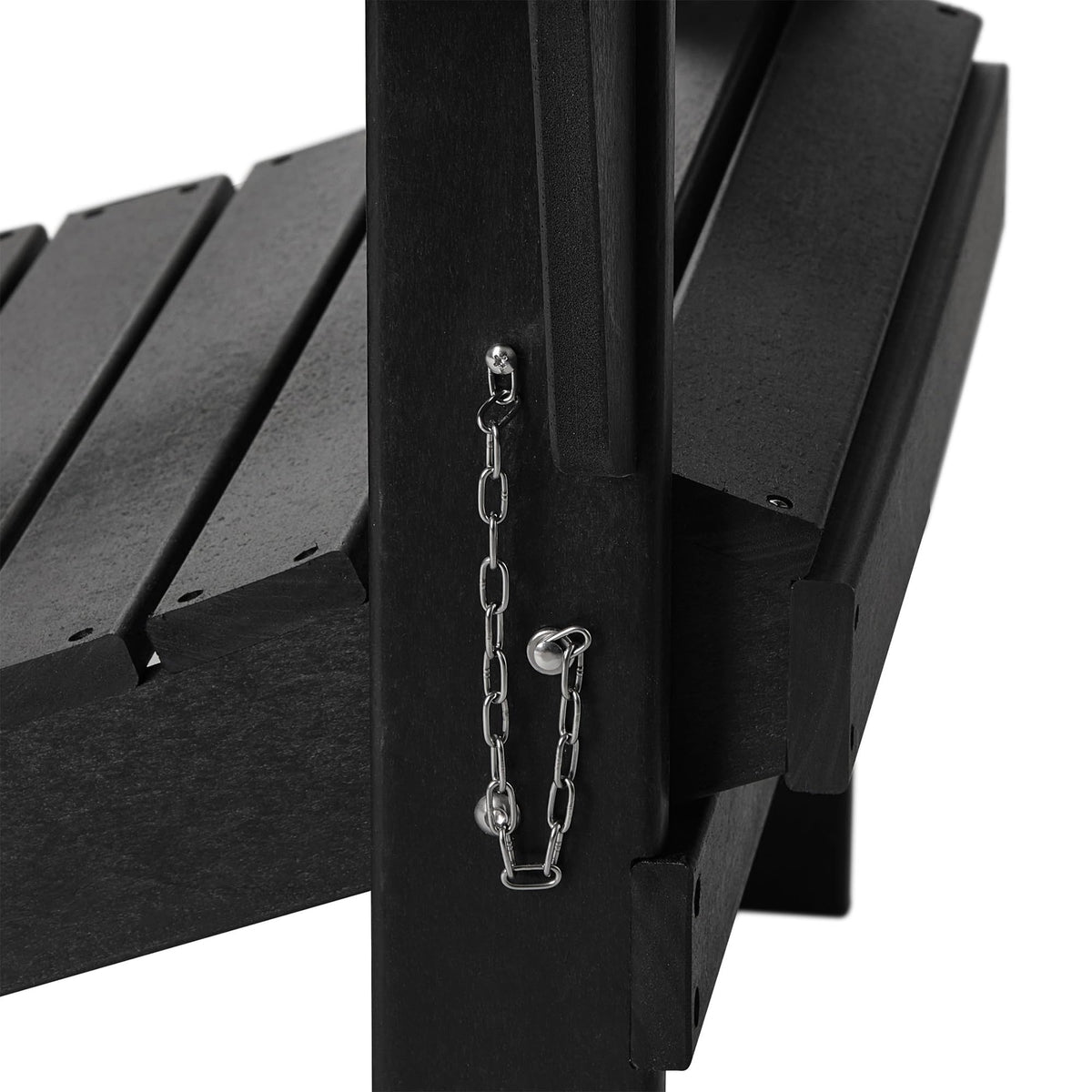 WestinTrends Malibu Classic Outdoor Patio HDPE Folding Adirondack Chair, Black