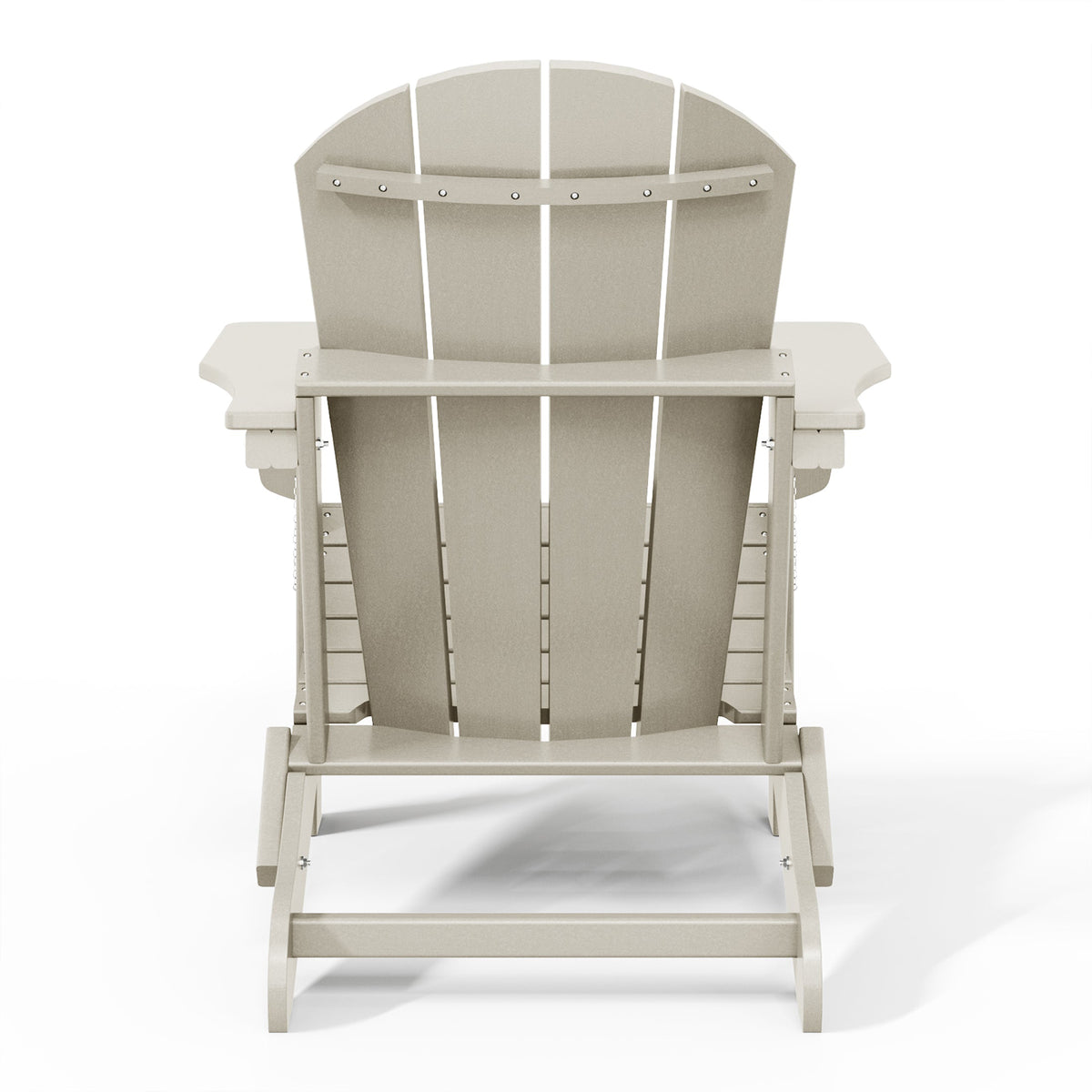 WestinTrends Malibu Classic Outdoor Patio HDPE Folding Adirondack Chair, Sand