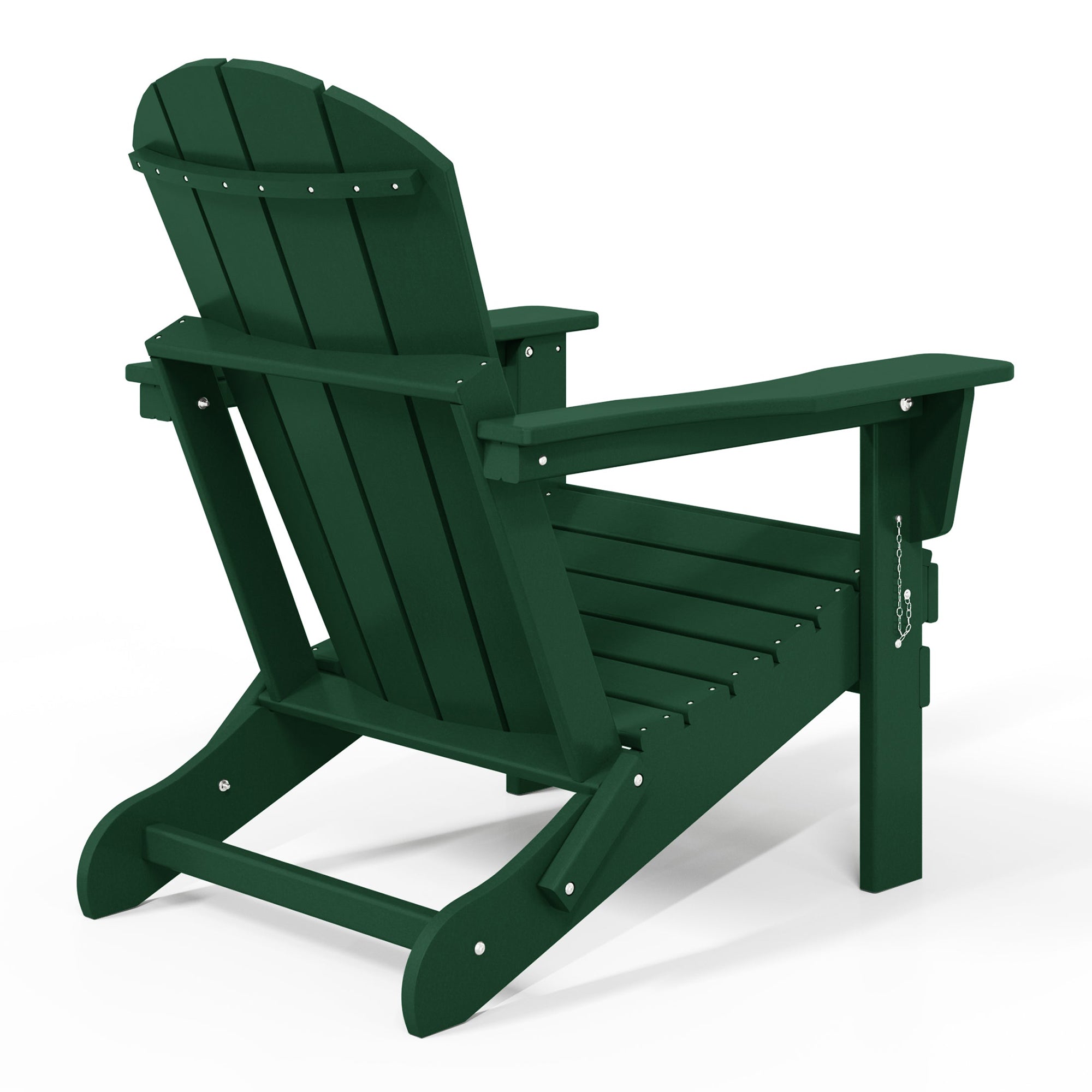 WestinTrends Malibu Outdoor Patio HDPE Folding Poly Adirondack Chair, Dark Green