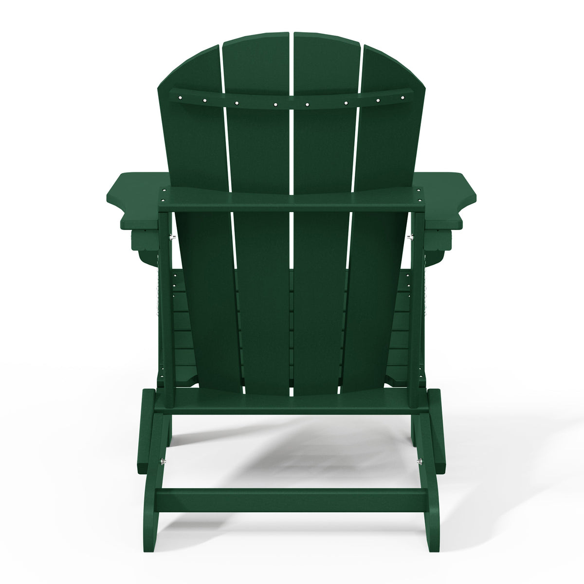 WestinTrends Malibu Outdoor Patio HDPE Folding Poly Adirondack Chair, Dark Green