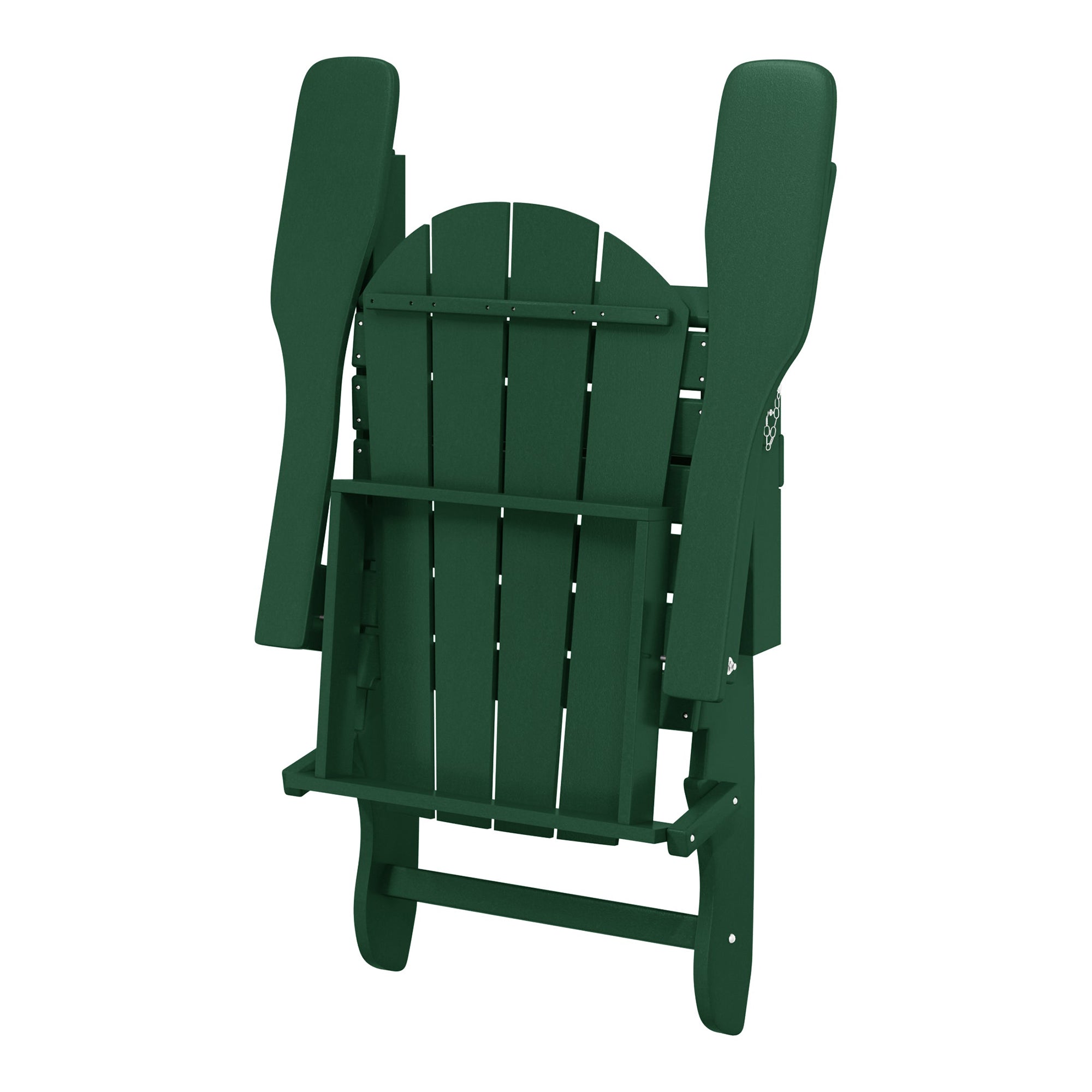 WestinTrends Malibu Outdoor Patio HDPE Folding Poly Adirondack Chair, Dark Green