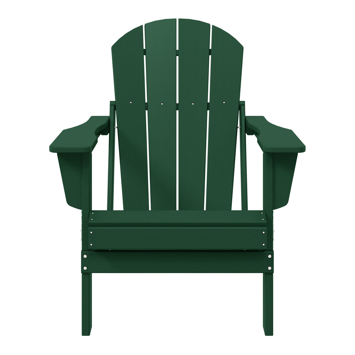 WestinTrends Malibu Outdoor Patio HDPE Folding Poly Adirondack Chair, Dark Green