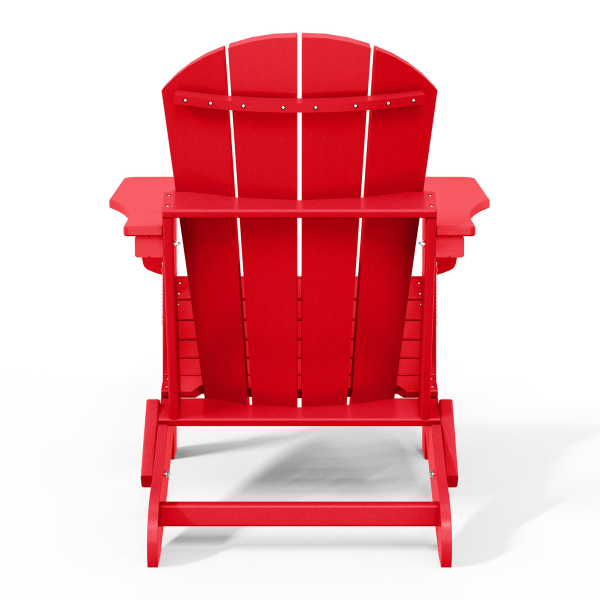 WestinTrends Malibu Classic Outdoor Patio HDPE Folding Adirondack Chair, Red