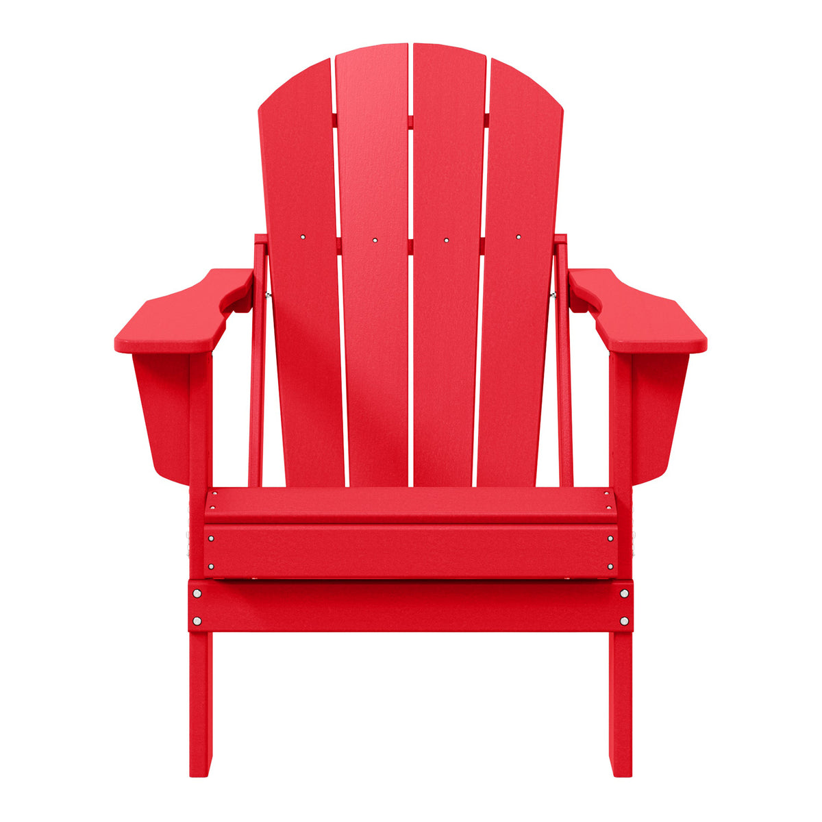 WestinTrends Malibu Classic Outdoor Patio HDPE Folding Adirondack Chair, Red