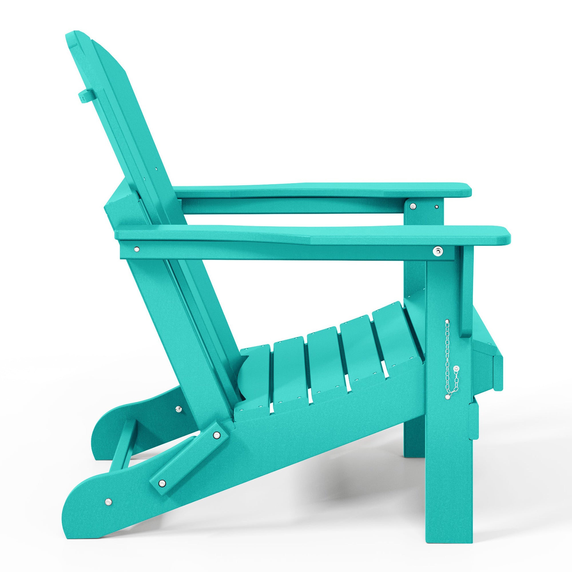 WestinTrends Malibu Outdoor Patio HDPE Folding Adirondack Chair, Pacific Blue