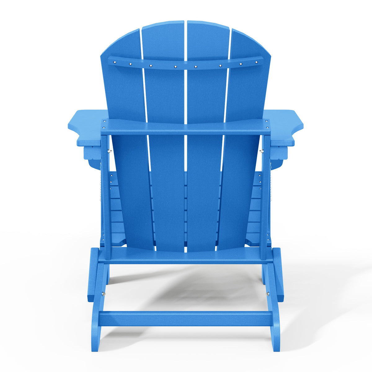 WestinTrends Malibu Outdoor Patio HDPE Folding Adirondack Chair, Pacific Blue