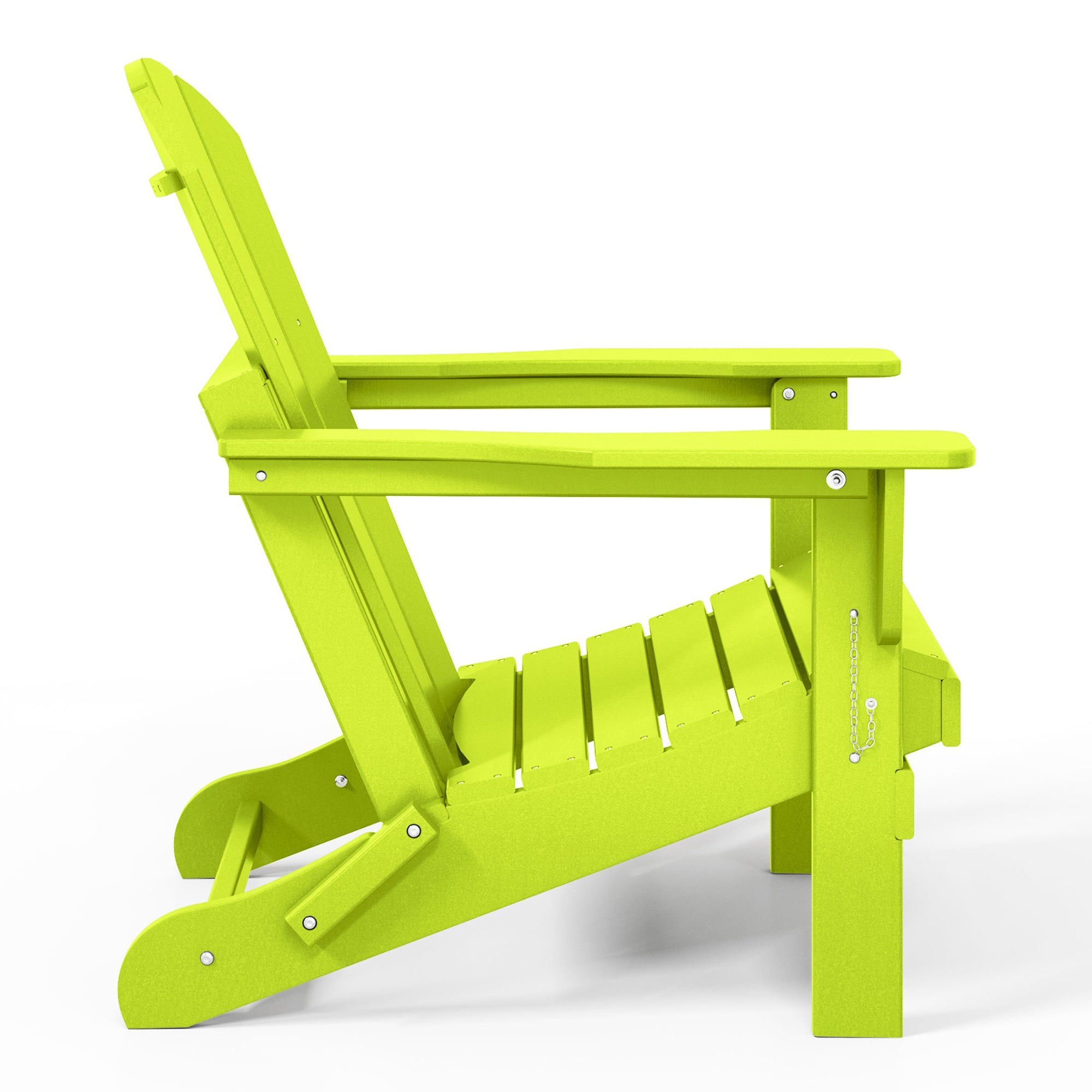 WestinTrends Malibu Classic Outdoor Patio HDPE Folding Adirondack Chair, Lime