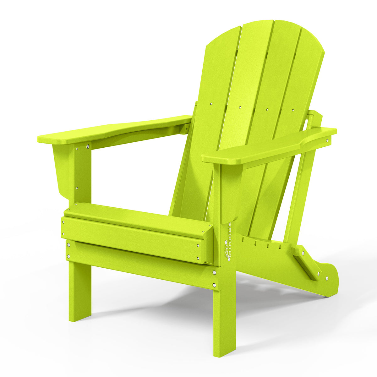 WestinTrends Malibu Patio Set with 4 Adirondack Chairs and 2 Side Tables, Lime