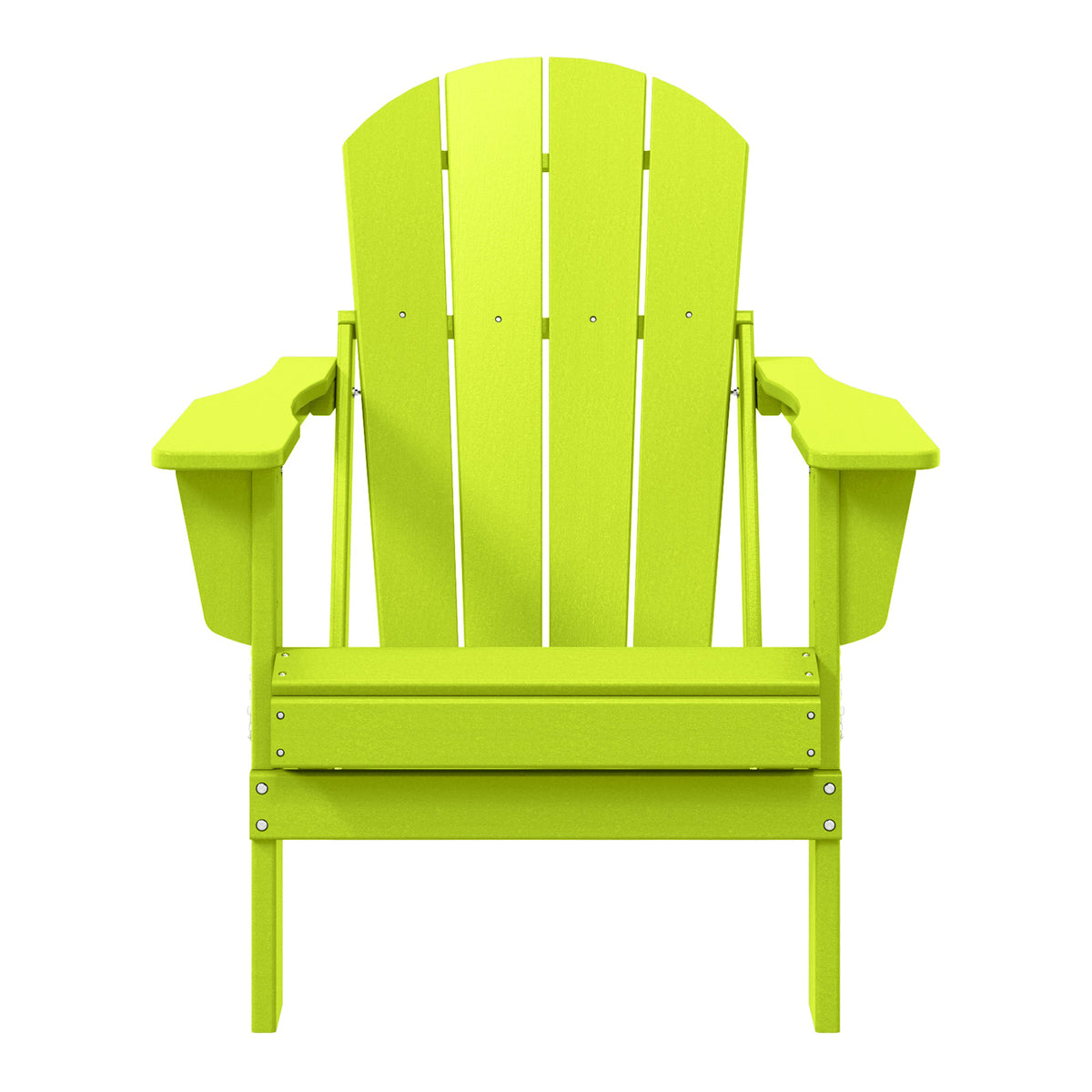 WestinTrends Malibu Classic Folding Adirondack Chairs & Coffee Table Set, Lime