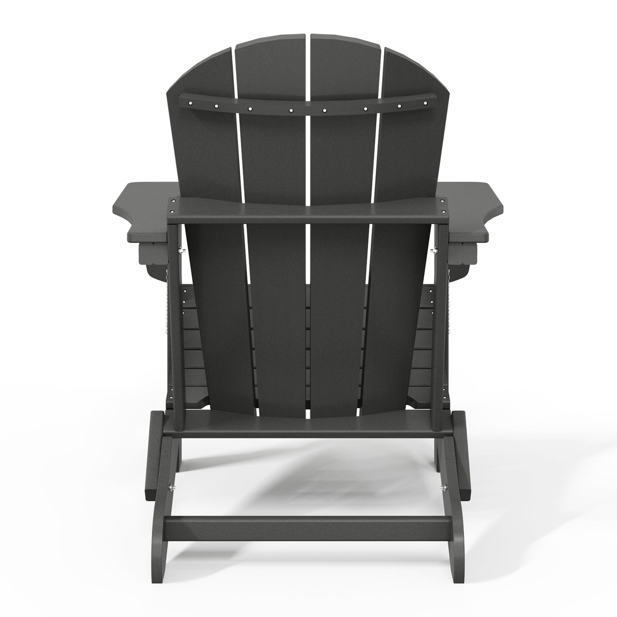 WestinTrends Malibu Outdoor Patio HDPE Plastic Folding Adirondack Chair, Gray