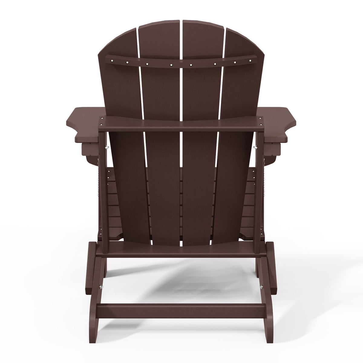 WestinTrends Malibu Outdoor Patio HDPE Folding Poly Adirondack Chair, Dark Brown