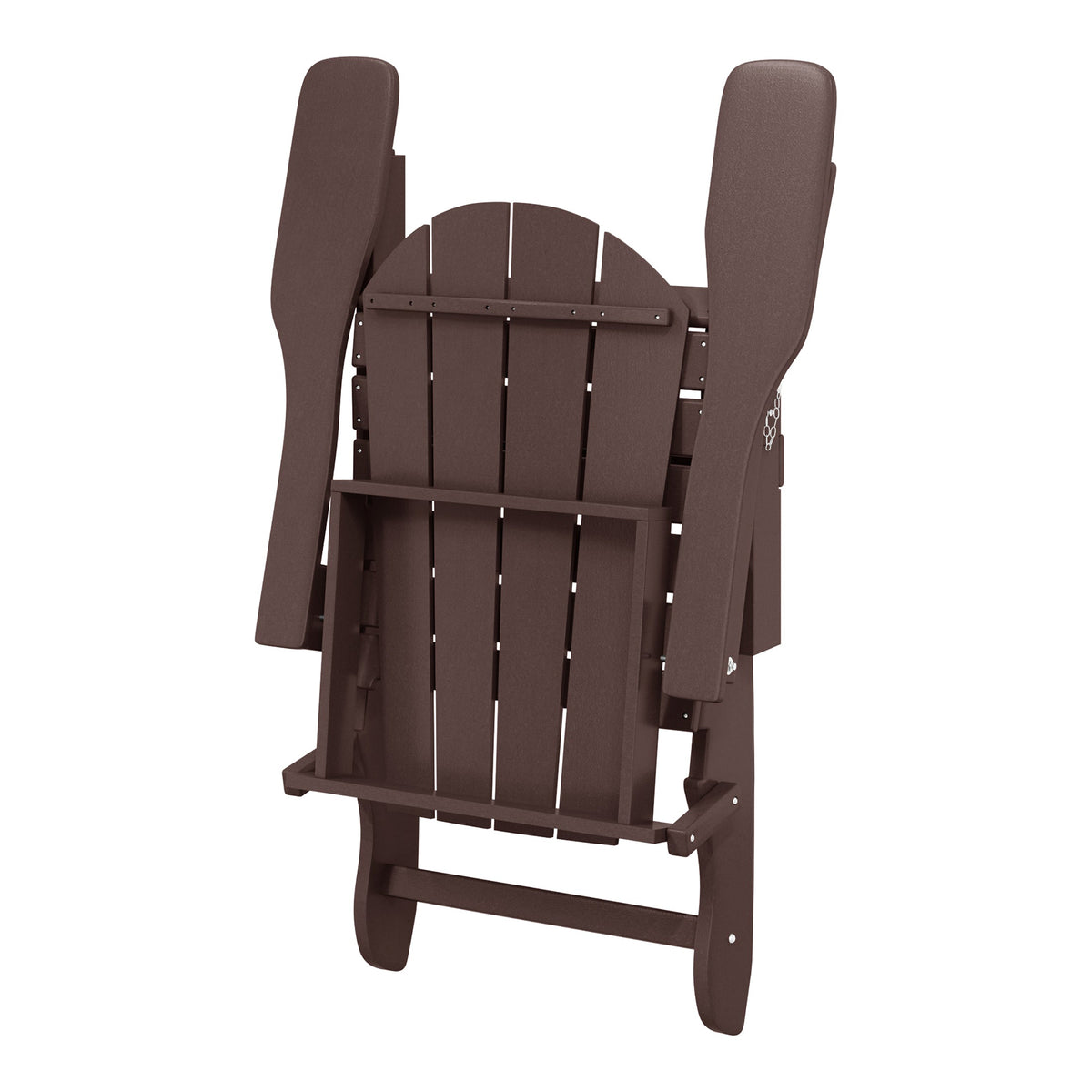 WestinTrends Malibu Outdoor Patio HDPE Folding Poly Adirondack Chair, Dark Brown