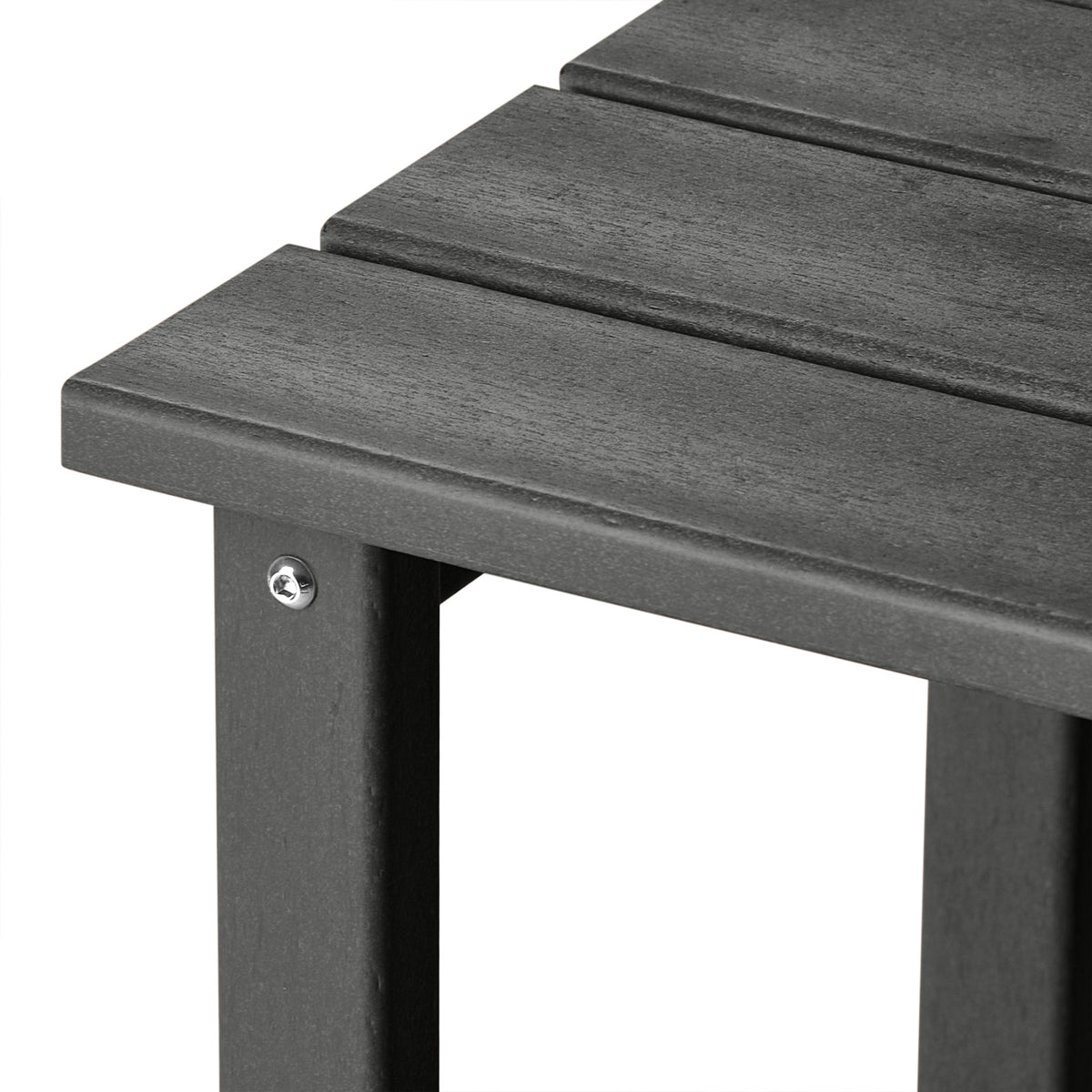 WestinTrends Malibu 14" Square Outdoor Side Table for Adirondack Chair, Gray