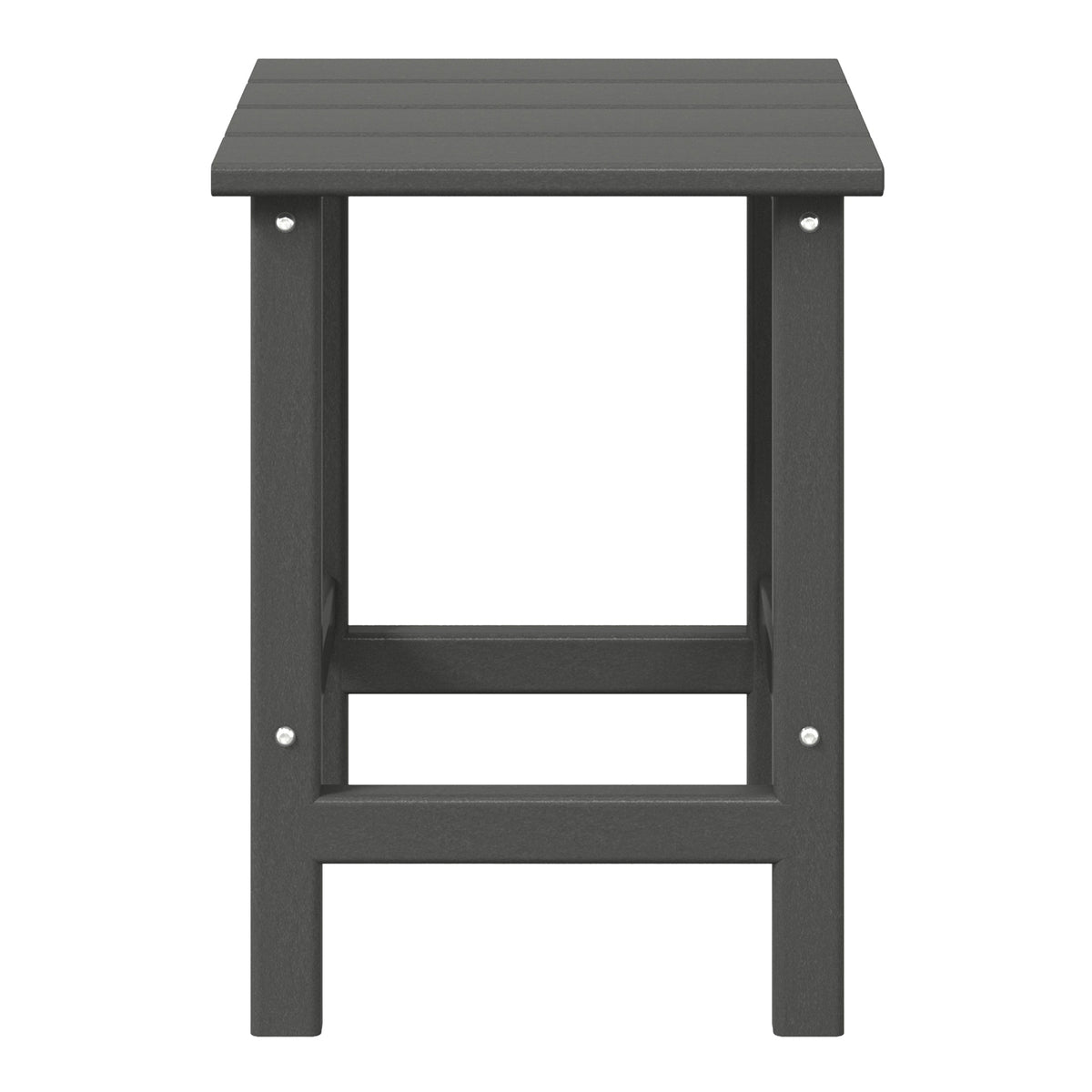 WestinTrends Malibu 14" Square Outdoor Side Table for Adirondack Chair, Gray