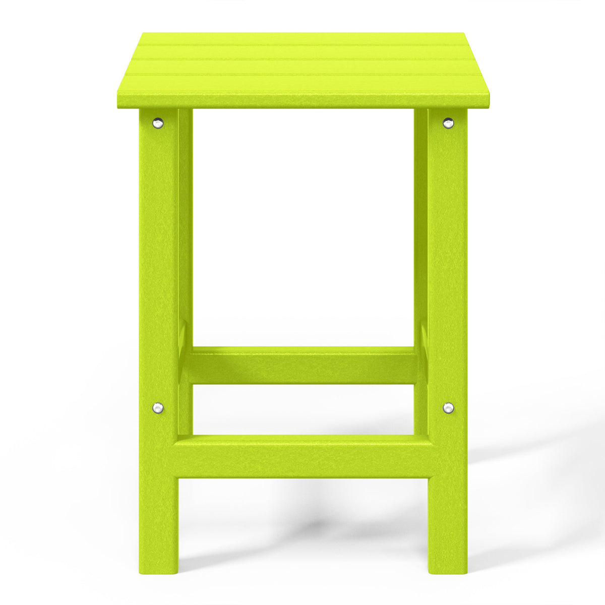 WestinTrends Malibu 14-Inch Square Outdoor Side Table for Adirondack Chair, Lime