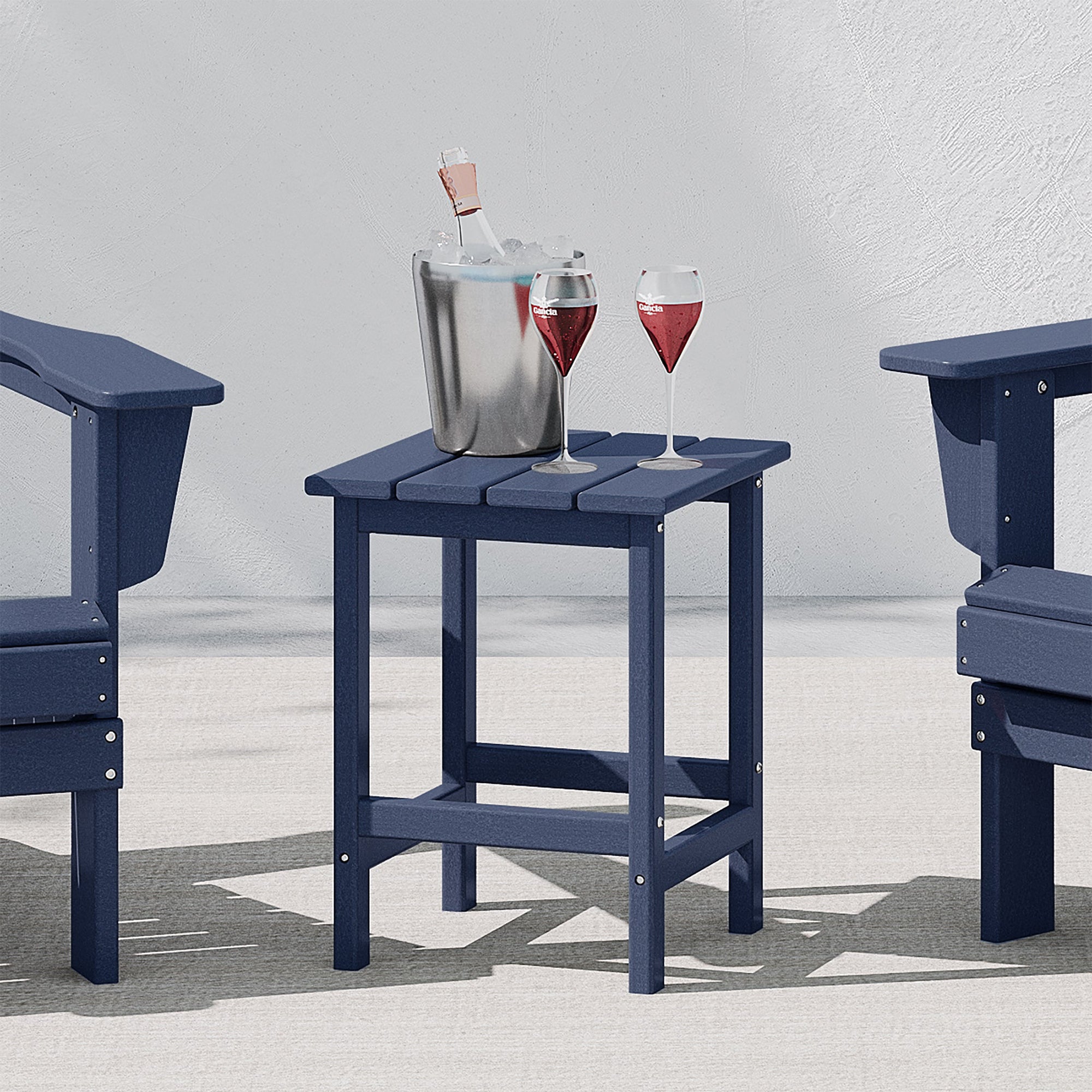 WestinTrends Malibu 14-Inch Square Outdoor Side Table for Adirondack Chai