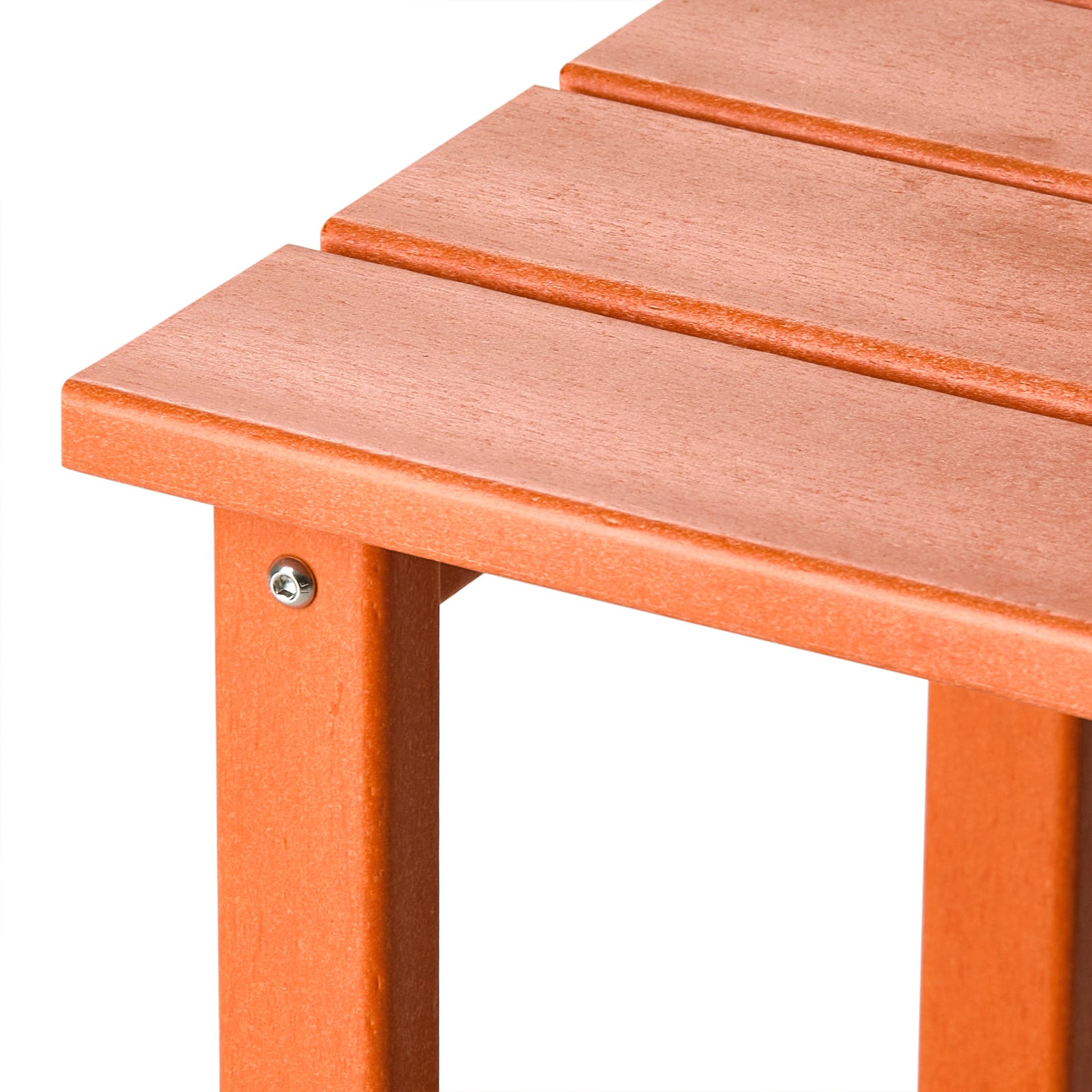 WestinTrends Malibu 14" Square Outdoor Side Table for Adirondack Chair, Orange