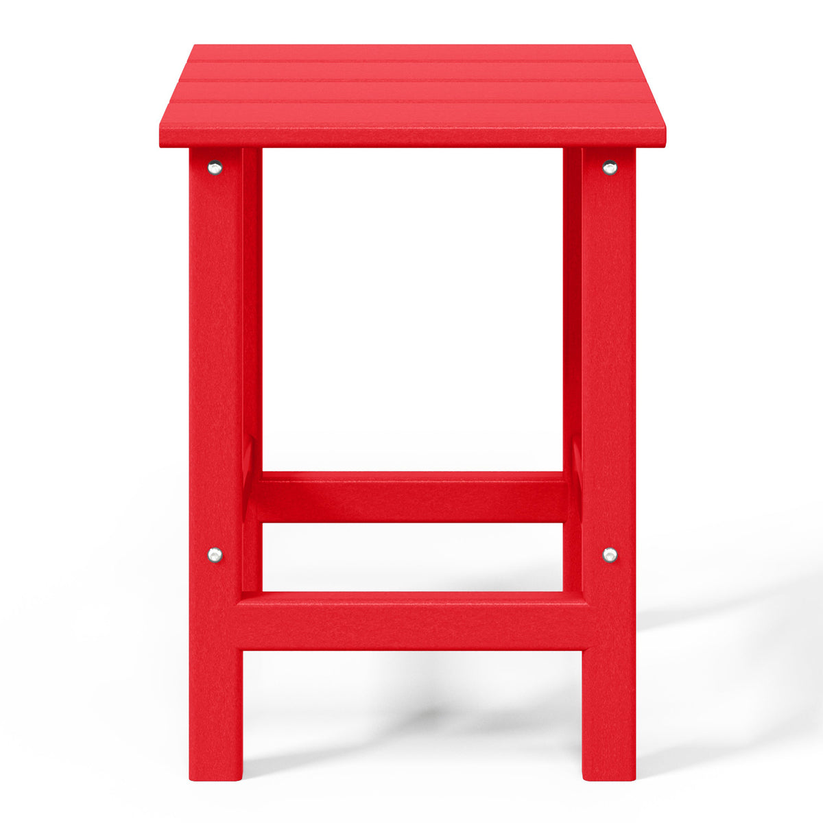 WestinTrends Malibu 14" Square Outdoor Side Table for Adirondack Chair, Red