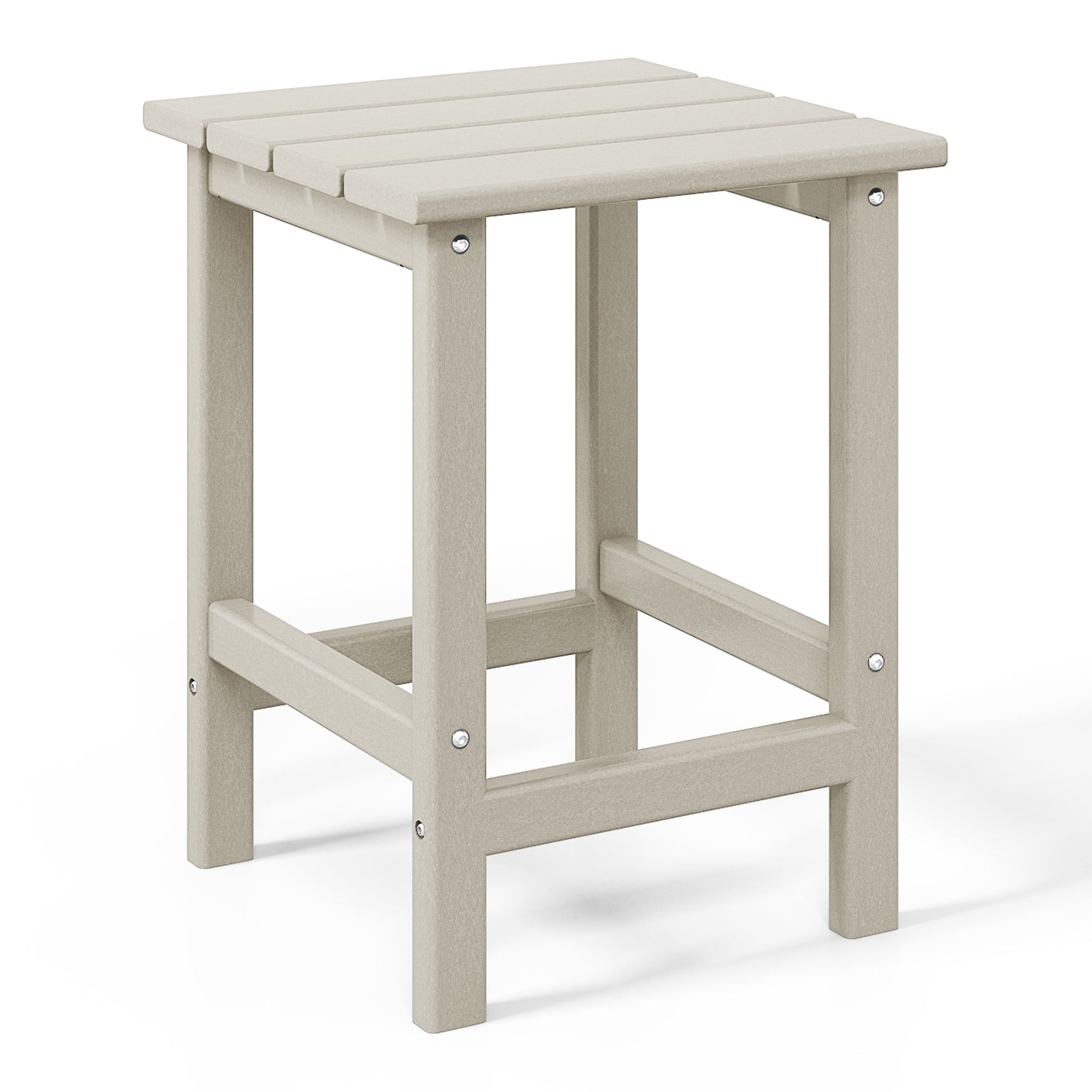WestinTrends Malibu 14" Square Outdoor Side Table for Adirondack Chair, Sand