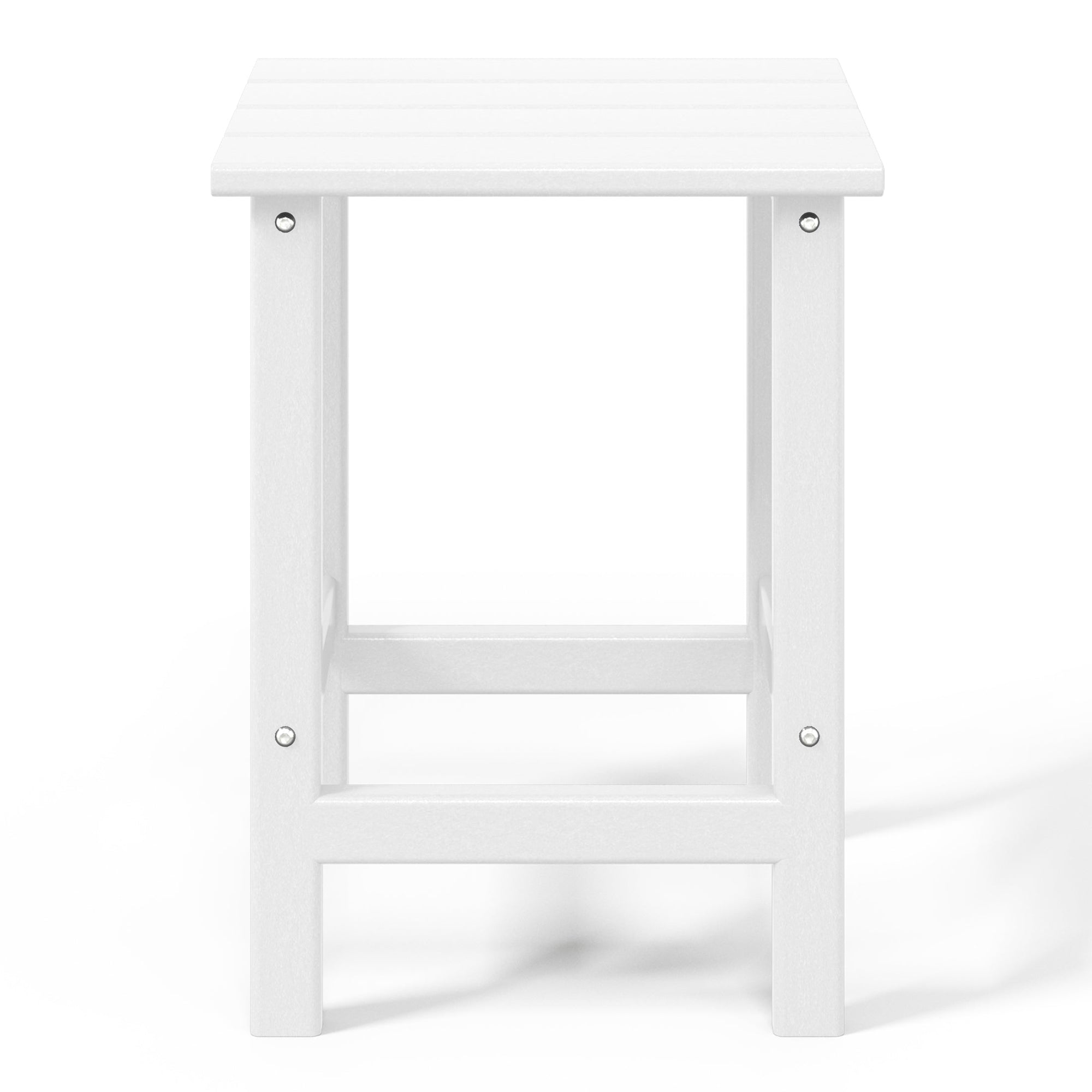 WestinTrends Malibu 14" Square Outdoor Side Table for Adirondack Chair, White