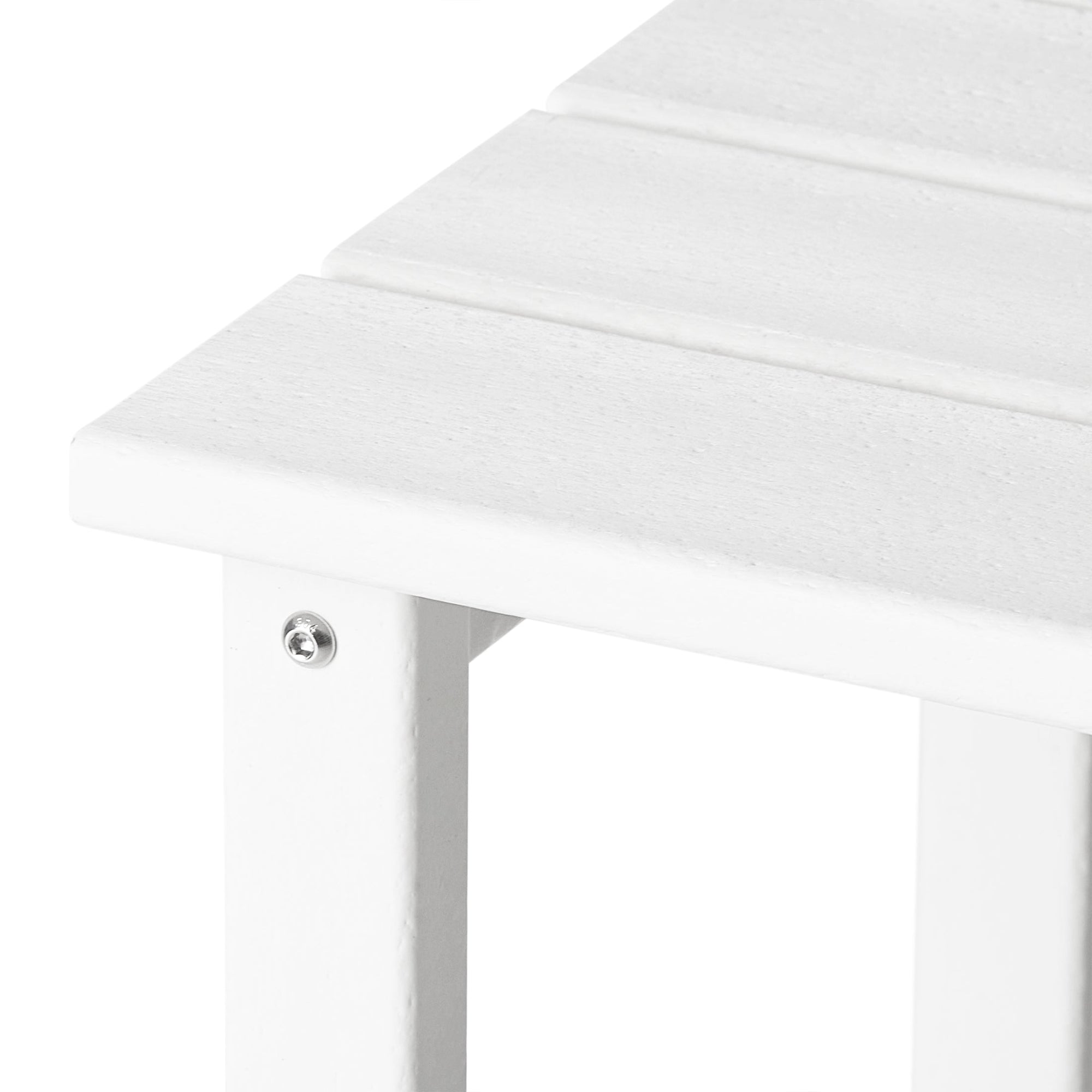 WestinTrends Malibu 14" Square Outdoor Side Table for Adirondack Chair, White