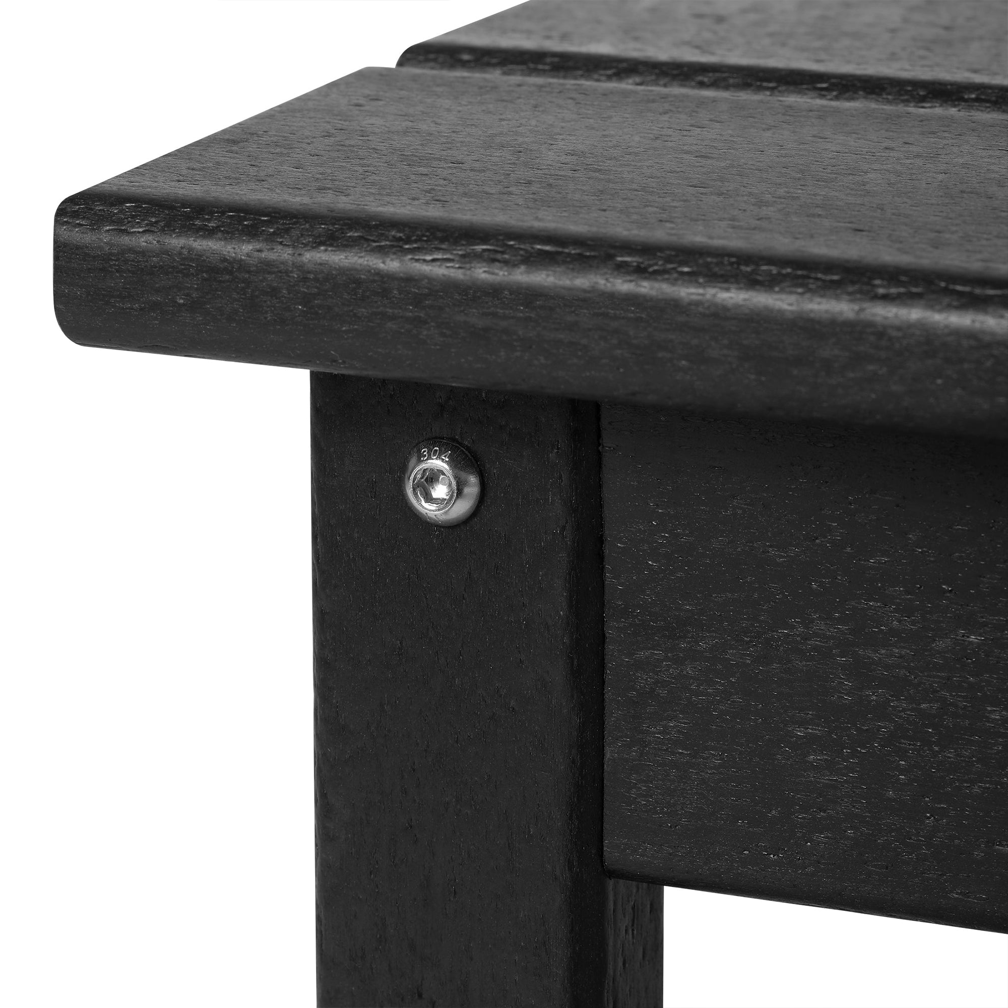 WestinTrends Malibu Outdoor Poly Lumber Coffee Table, 35.25 x 17.5 Inch, Black