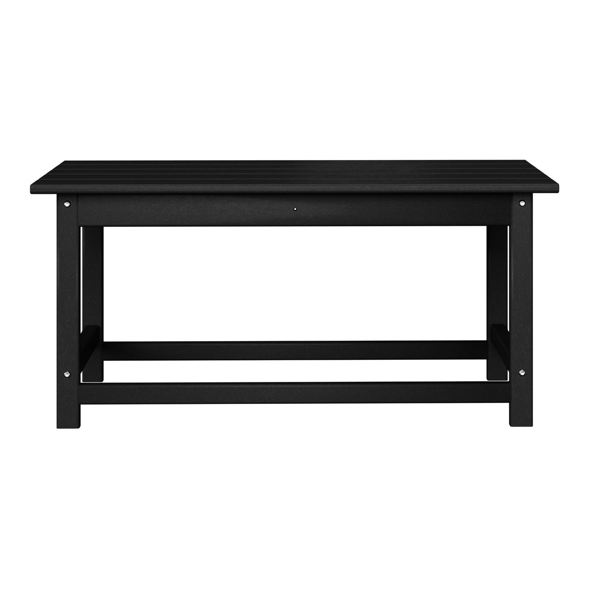 WestinTrends Malibu Outdoor Poly Lumber Coffee Table, 35.25 x 17.5 Inch, Black