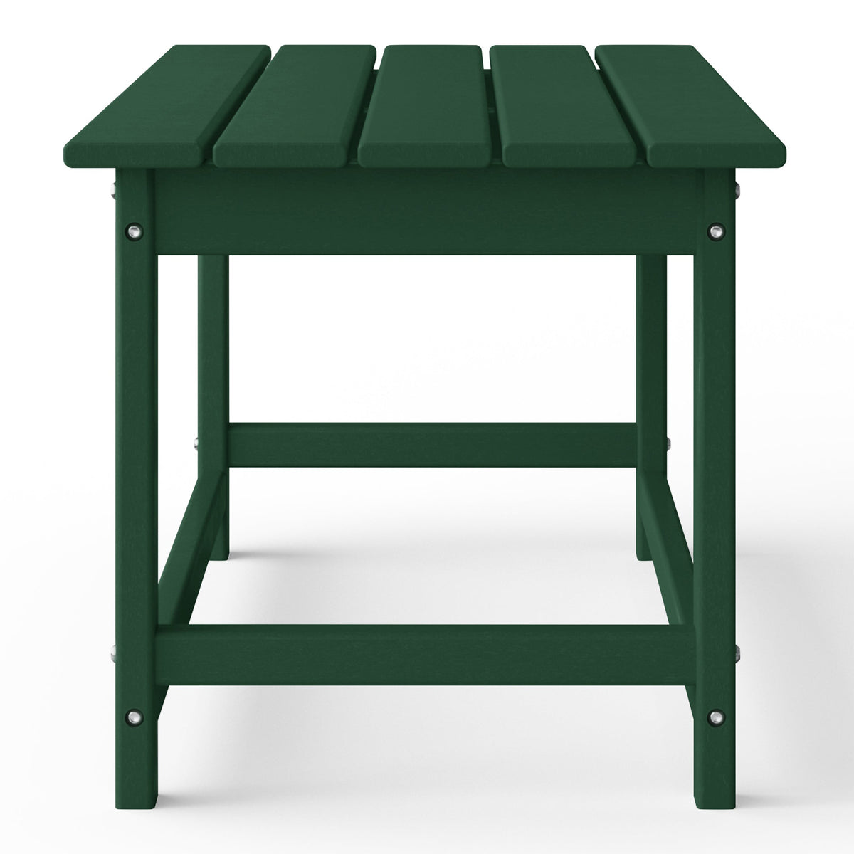 WestinTrends Malibu Outdoor Poly Coffee Table, 35.25 x 17.5 Inch, Dark Green