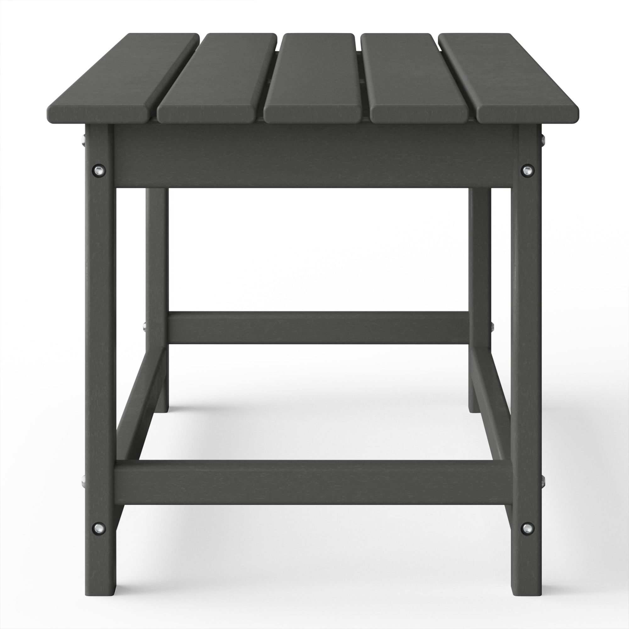 WestinTrends Malibu Outdoor Poly Lumber Coffee Table, 35.25 x 17.5 Inch, Gray