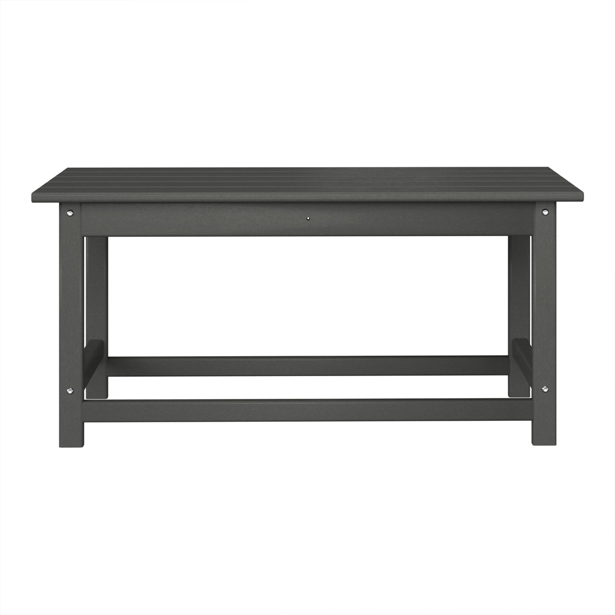 WestinTrends Malibu Outdoor Poly Lumber Coffee Table, 35.25 x 17.5 Inch, Gray