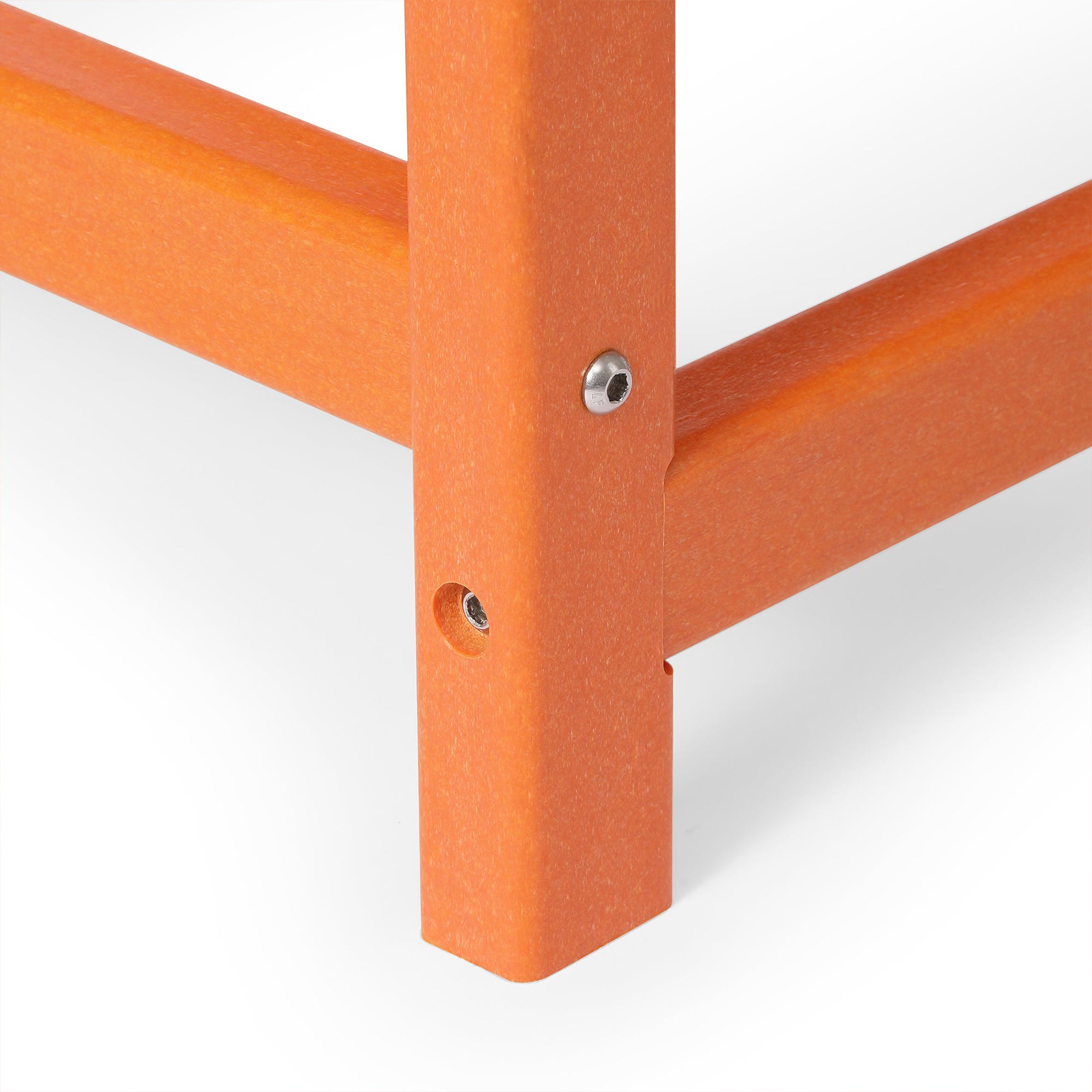 WestinTrends Malibu Outdoor Poly Lumber Coffee Table, 35.25 x 17.5 Inch, Orange