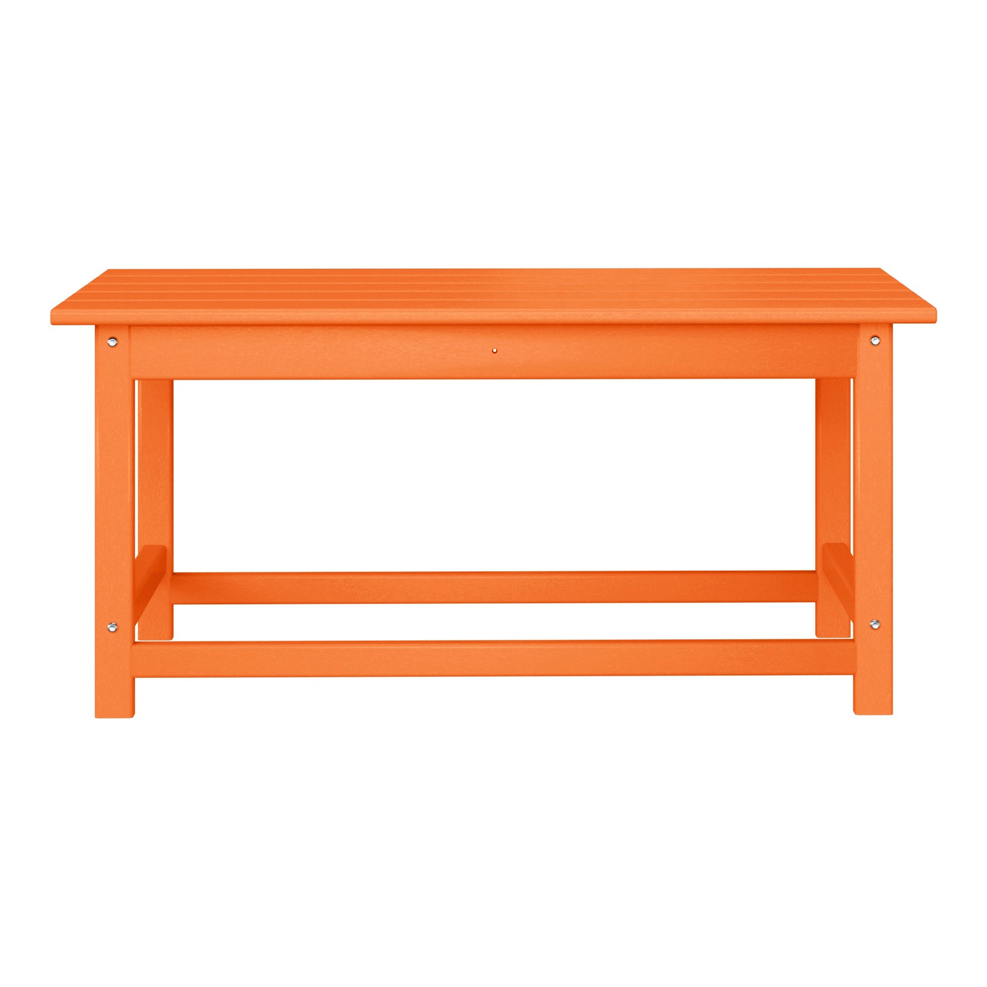 WestinTrends Malibu Outdoor Poly Lumber Coffee Table, 35.25 x 17.5 Inch, Orange
