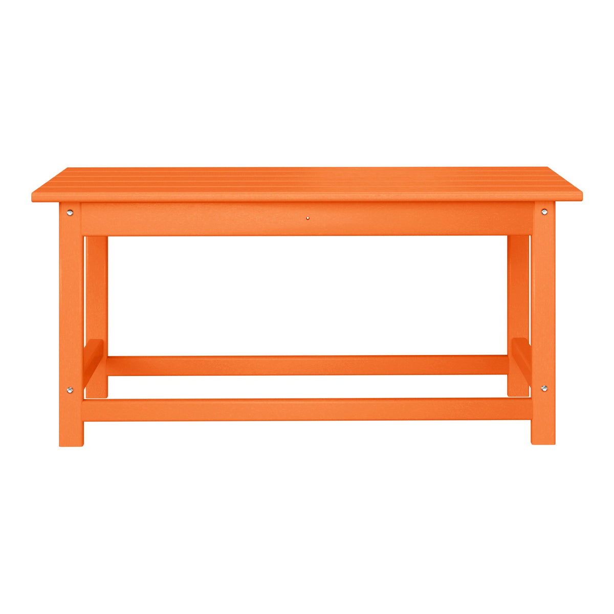 WestinTrends Malibu Outdoor Poly Lumber Coffee Table, 35.25 x 17.5 Inch, Orange