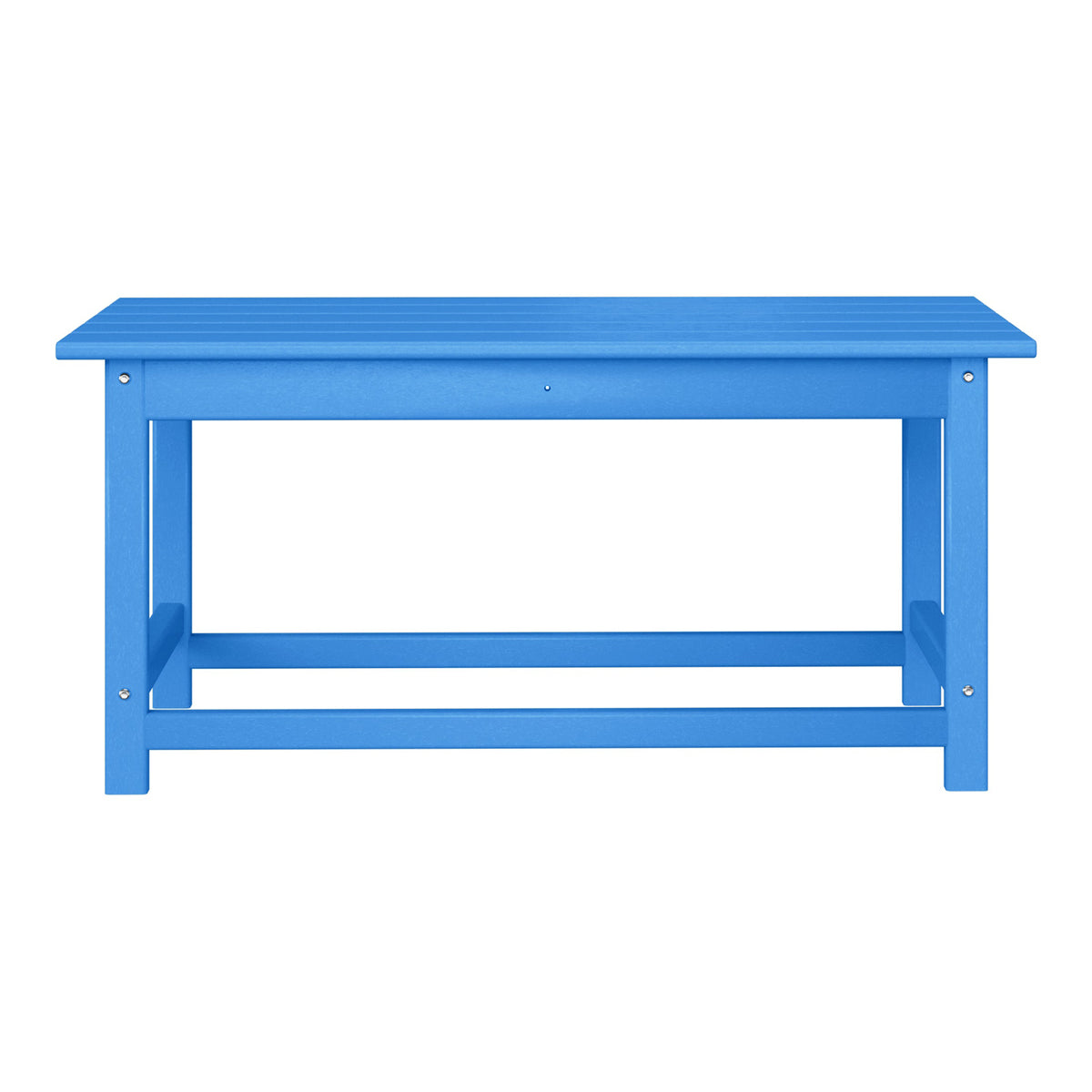 WestinTrends Malibu Outdoor Poly Coffee Table, 35.25 x 17.5 Inch, Pacific Blue