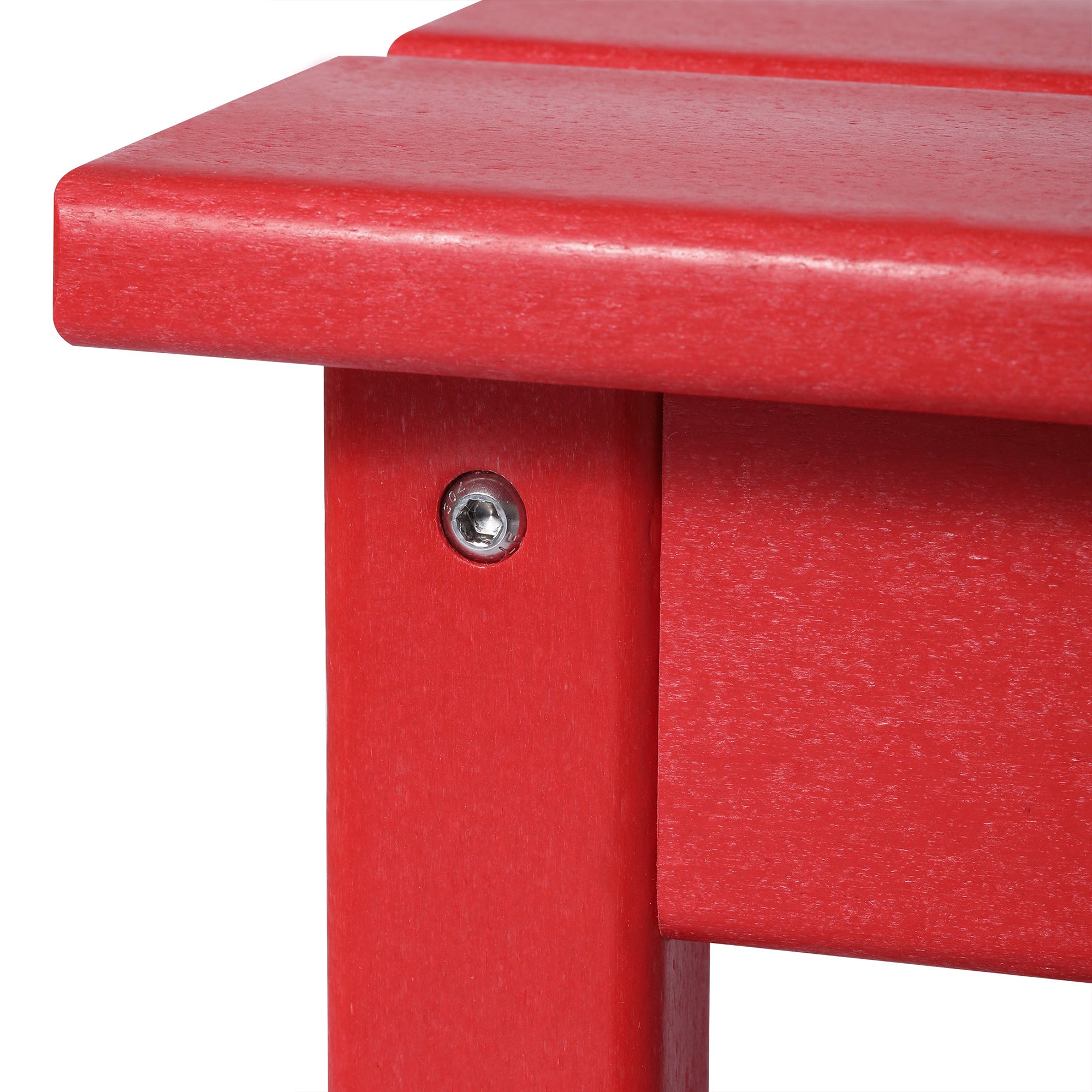 WestinTrends Malibu Outdoor Poly Lumber Coffee Table, 35.25 x 17.5 Inch, Red