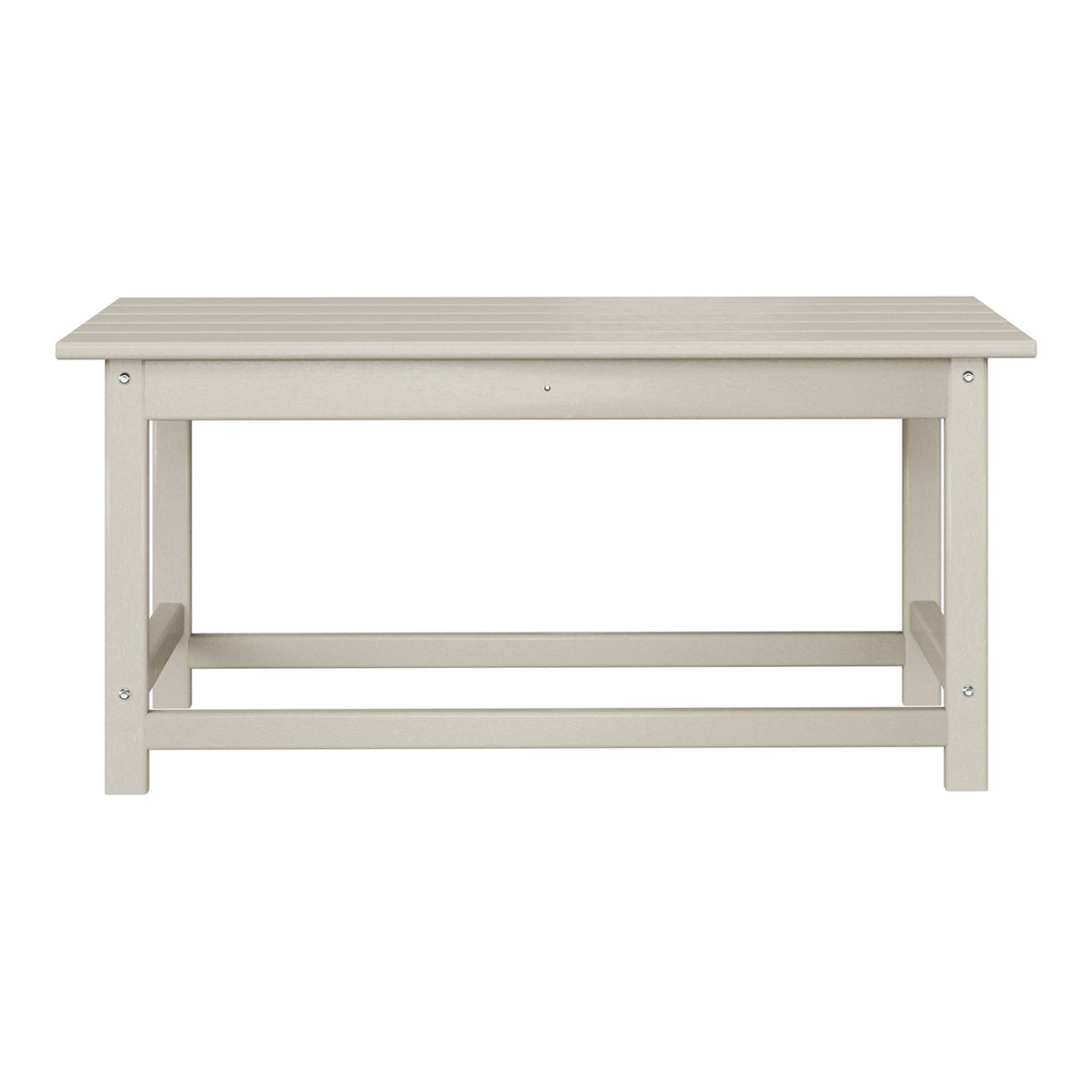 WestinTrends Malibu Outdoor Poly Lumber Coffee Table, 35.25 x 17.5 Inch, Sand
